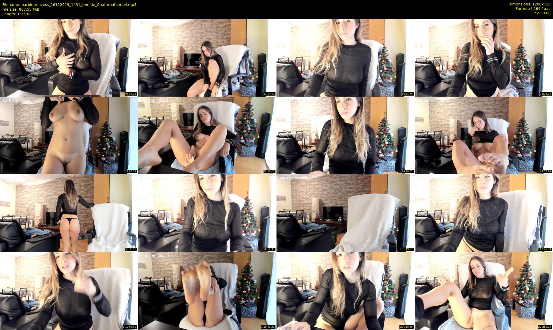 barbieprincess — 96 minute Chaturbate female cam show recording, 720p, Dec 16, 2019