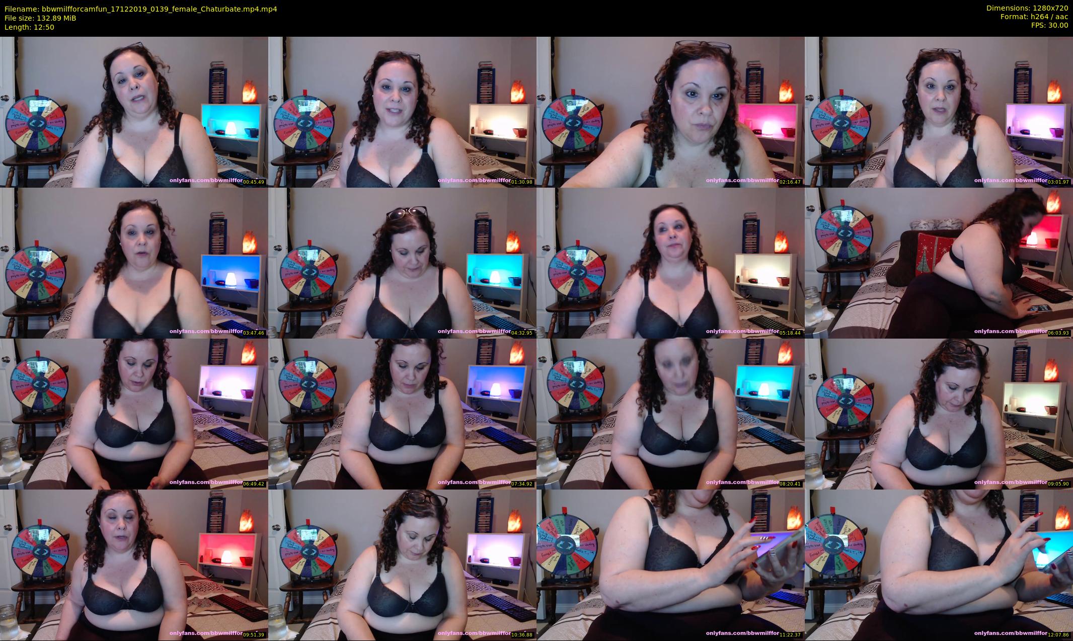bbwmilfforcamfun — 13 minute Chaturbate female cam show recording, 720p, Dec 17, 2019