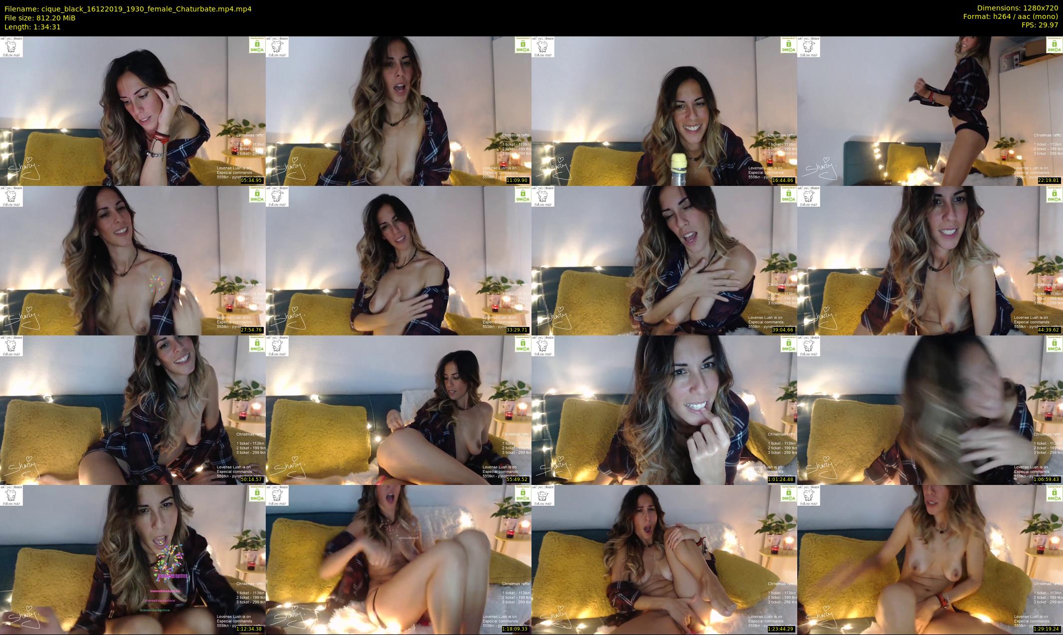 cique_black — 95 minute Chaturbate female cam show recording, 720p, Dec 16, 2019