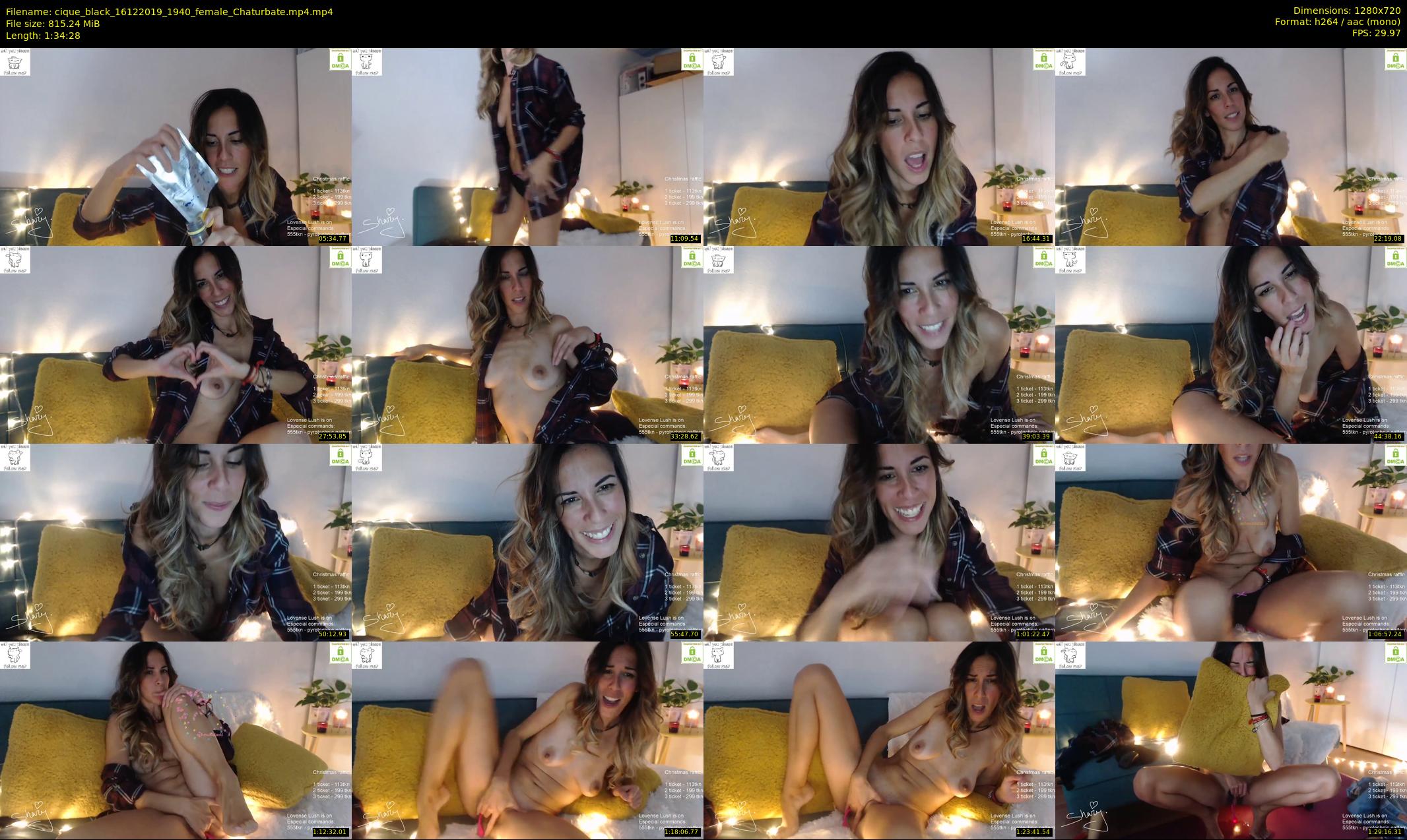 cique_black — 95 minute Chaturbate female cam show recording, 720p, Dec 16, 2019