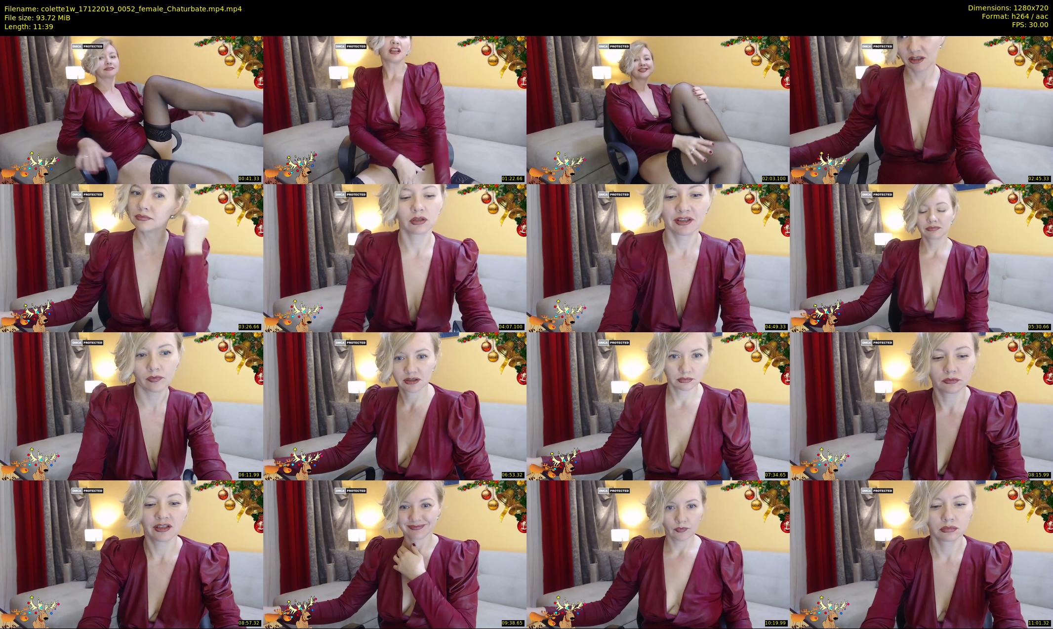colette1w — 12 minute Chaturbate female cam show recording, 720p, Dec 17, 2019