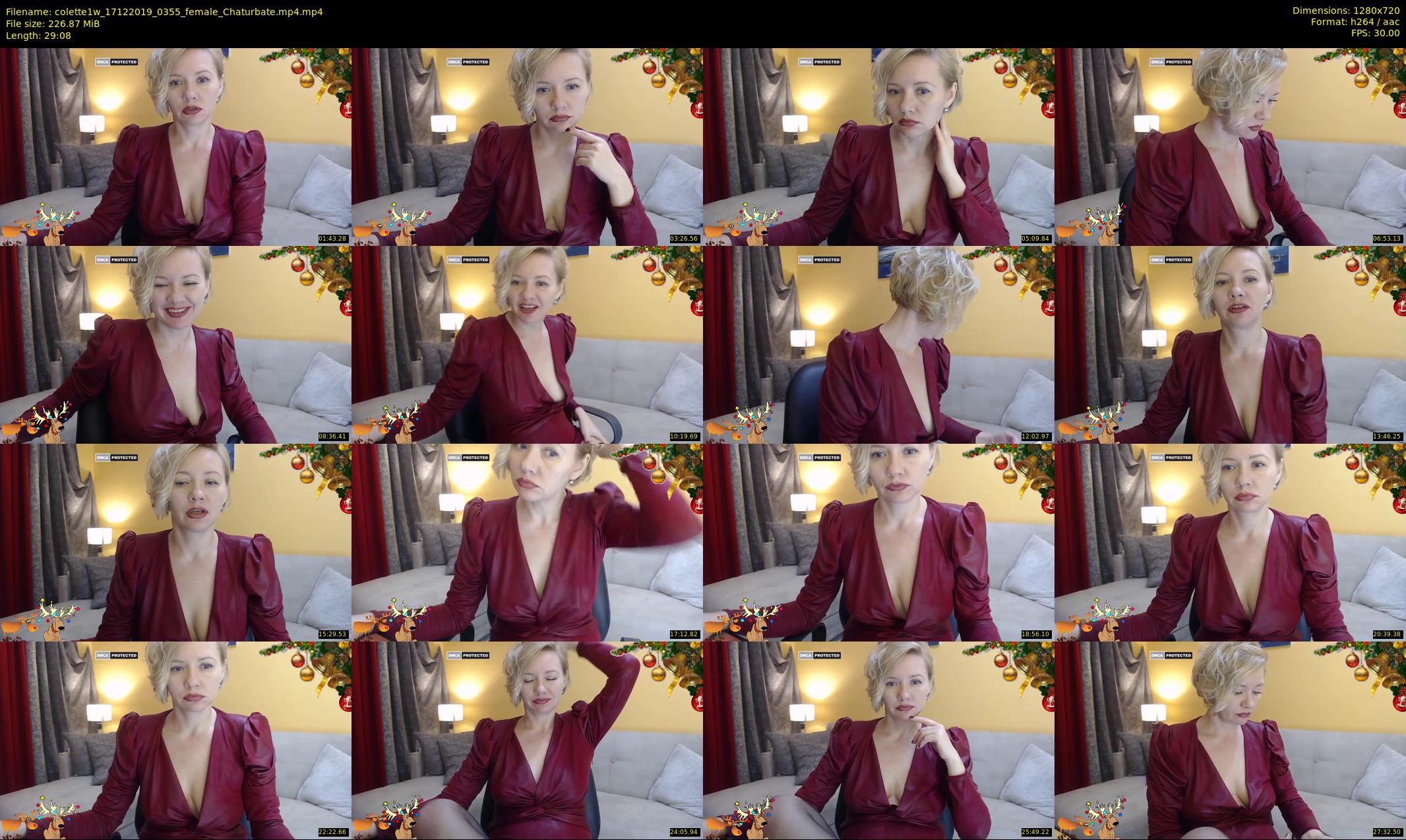 colette1w — 30 minute Chaturbate female cam show recording, 720p, Dec 17, 2019