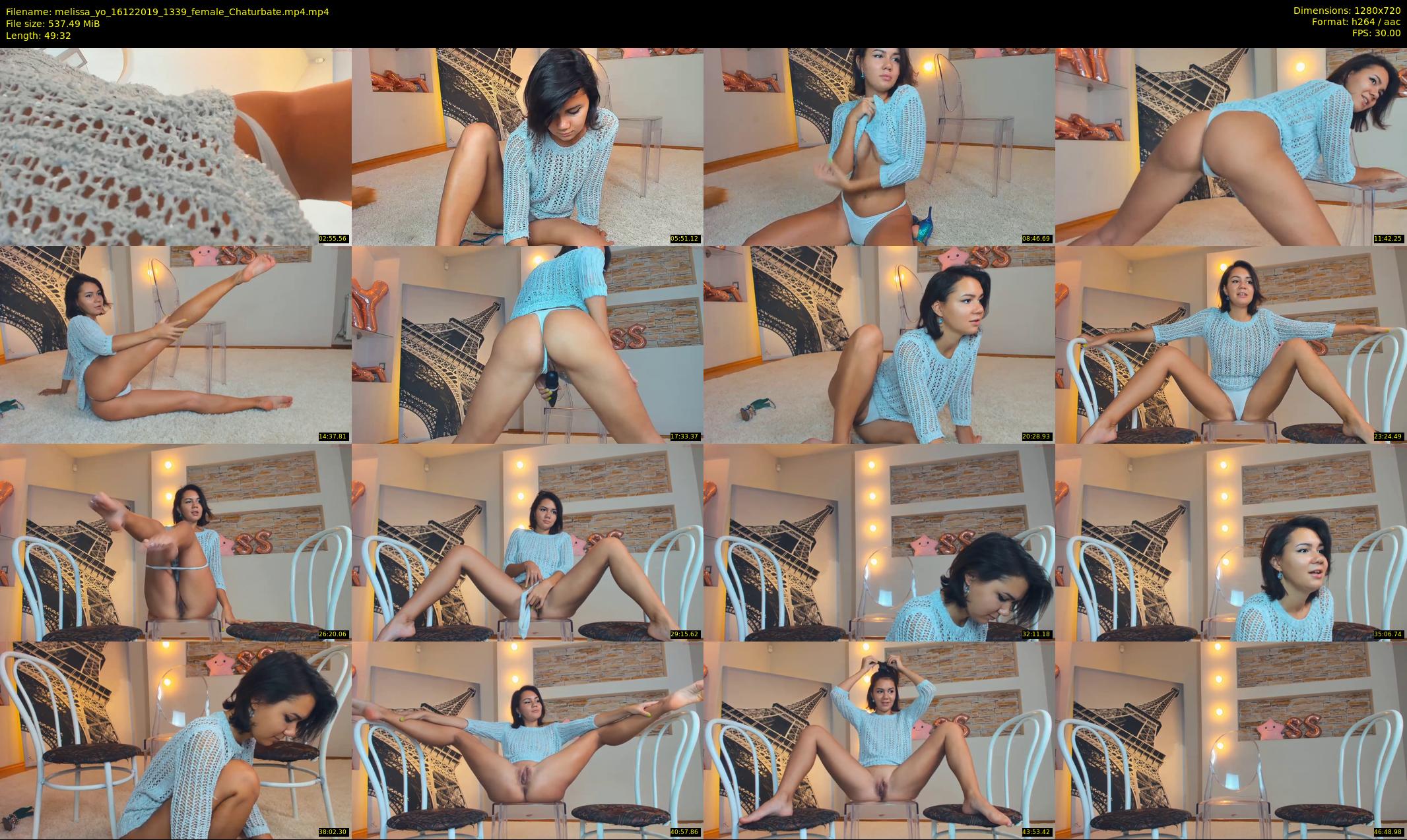 melissa_yo — 50 minute Chaturbate female cam show recording, 720p, Dec 16, 2019