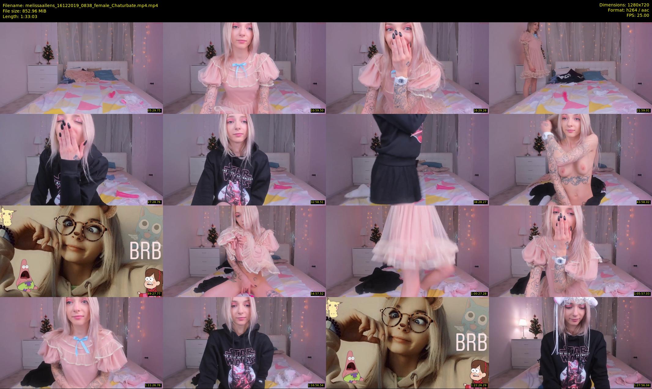 melissaallens — 94 minute Chaturbate female cam show recording, 720p, Dec 16, 2019