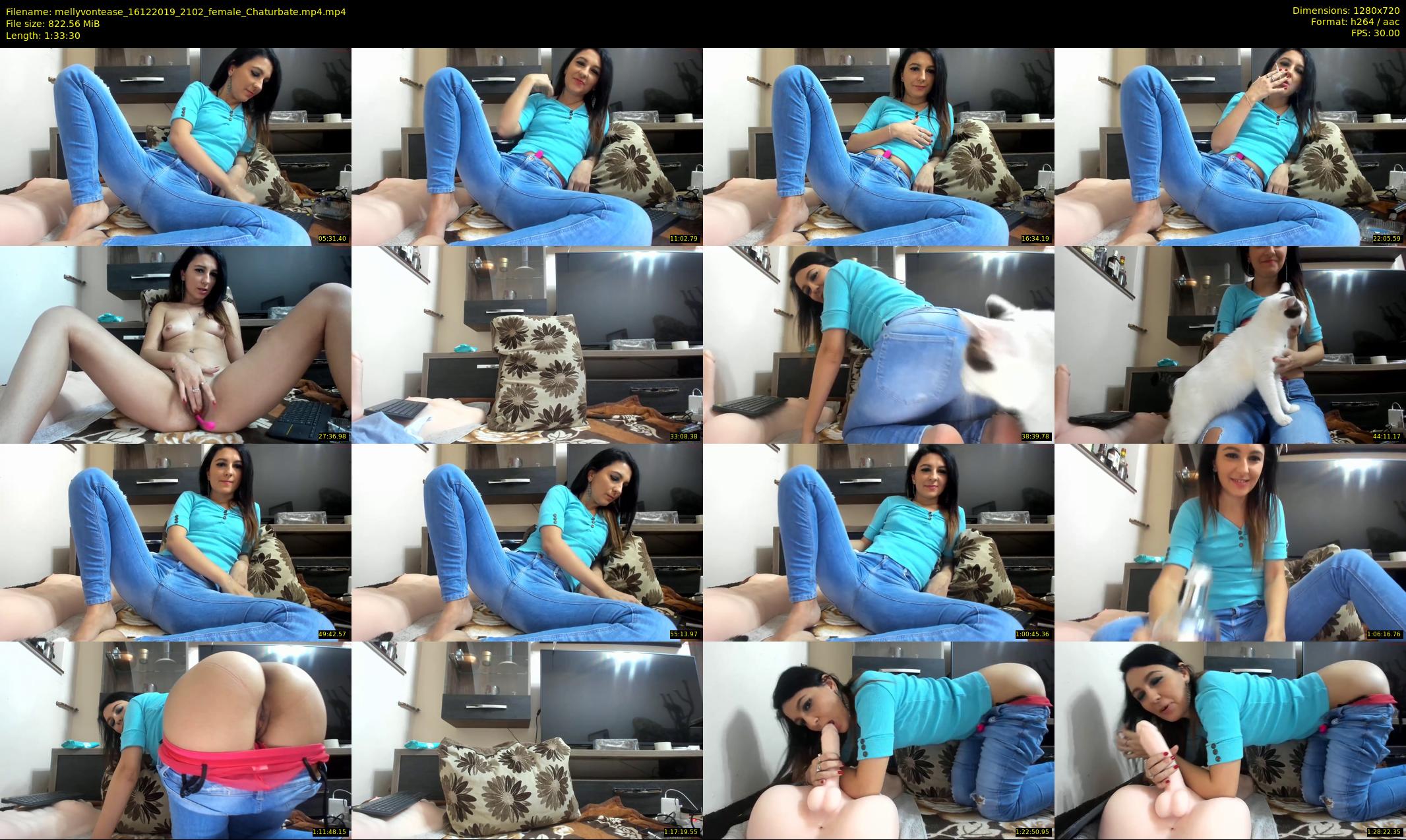 mellyvontease — 94 minute Chaturbate female cam show recording, 720p, Dec 16, 2019