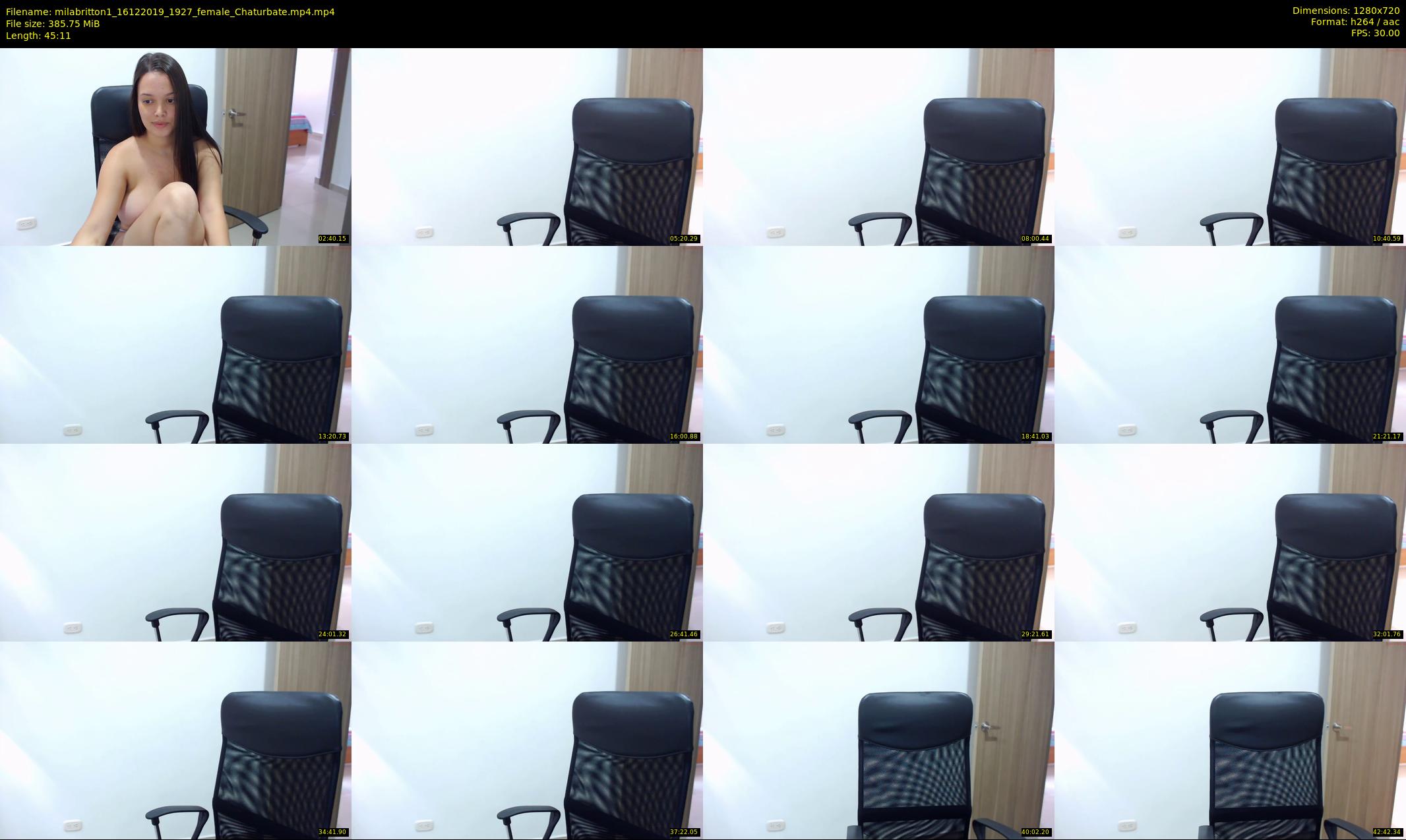 milabritton1 — 46 minute Chaturbate female cam show recording, 720p, Dec 16, 2019