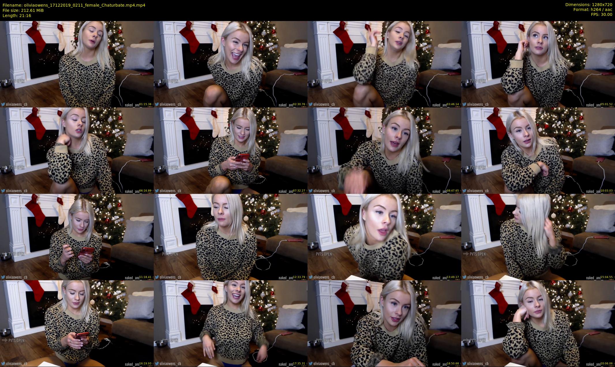 oliviaowens — 22 minute Chaturbate female cam show recording, 720p, Dec 17, 2019