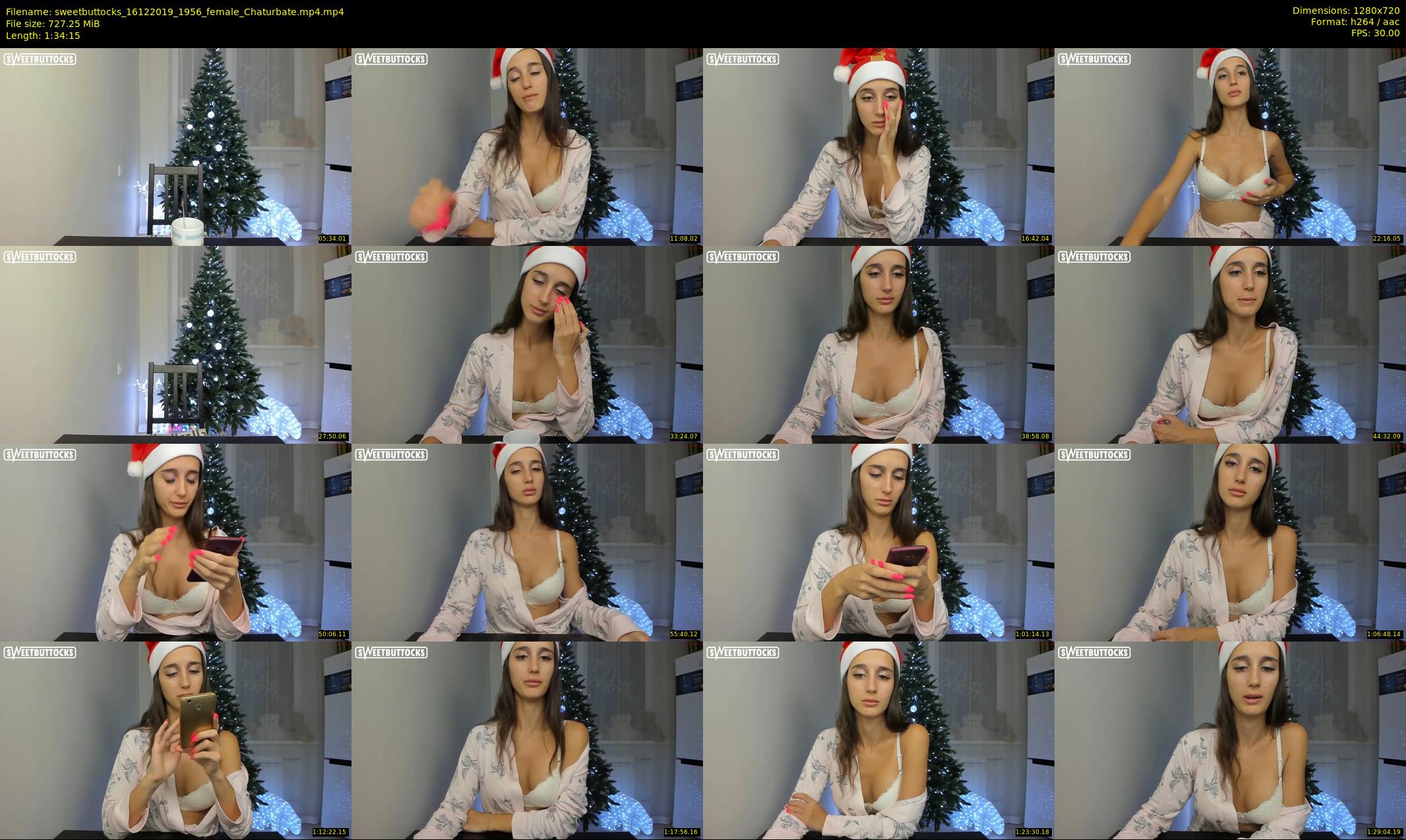 sweetbuttocks — 95 minute Chaturbate female cam show recording, 720p, Dec 16, 2019