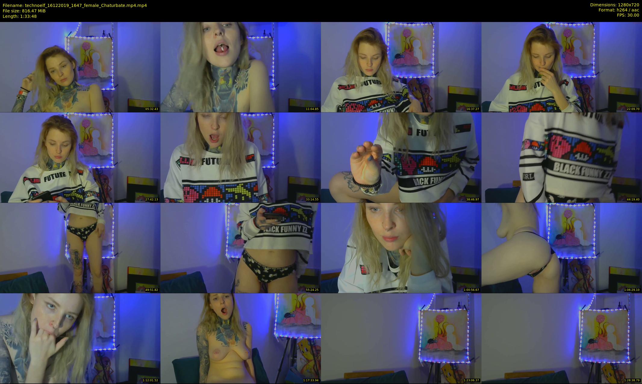 technoelf — 94 minute Chaturbate female cam show recording, 720p, Dec 16, 2019