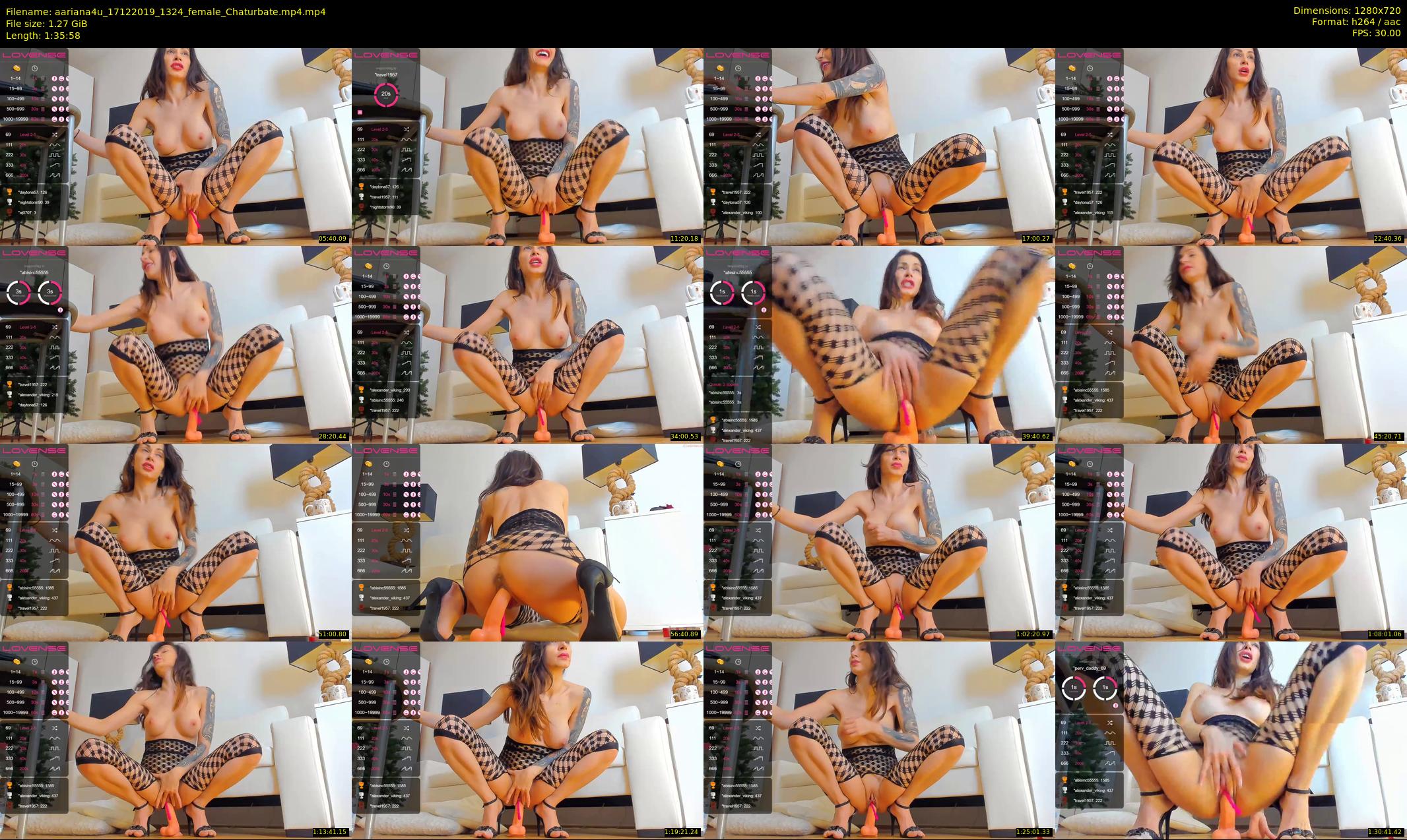 aariana4u — 96 minute Chaturbate female cam show recording, 720p, Dec 17, 2019