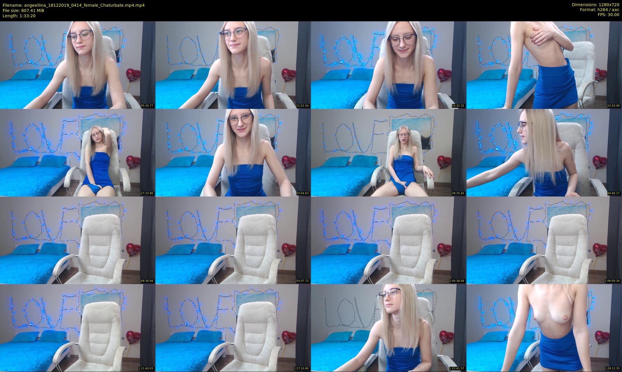 angeellina — 94 minute Chaturbate female cam show recording, 720p, Dec 18, 2019