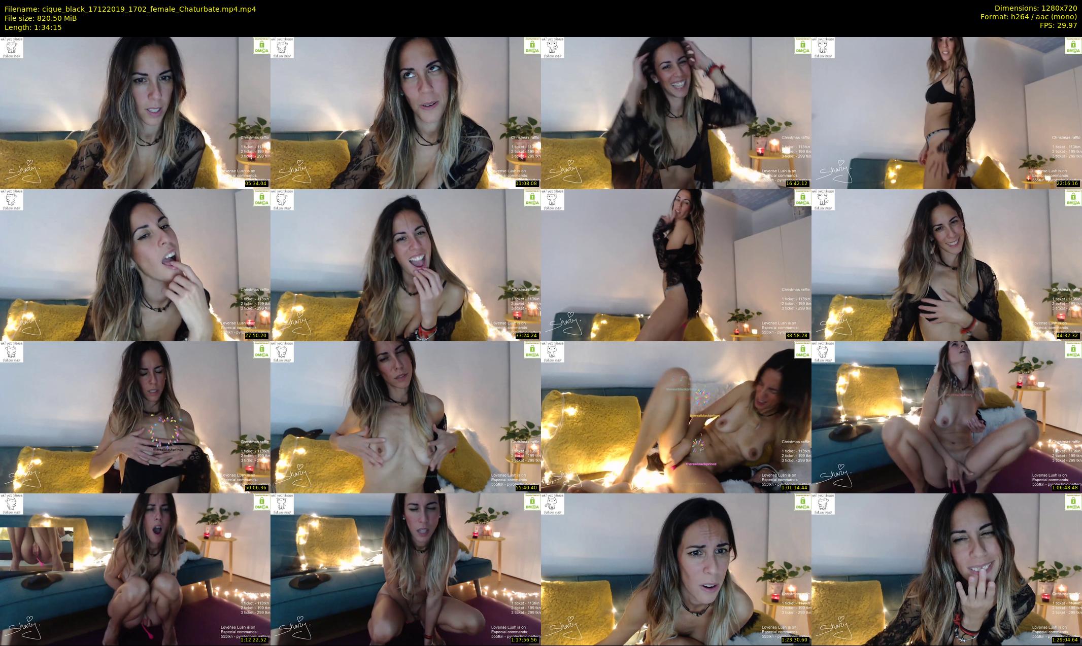 cique_black — 95 minute Chaturbate female cam show recording, 720p, Dec 17, 2019