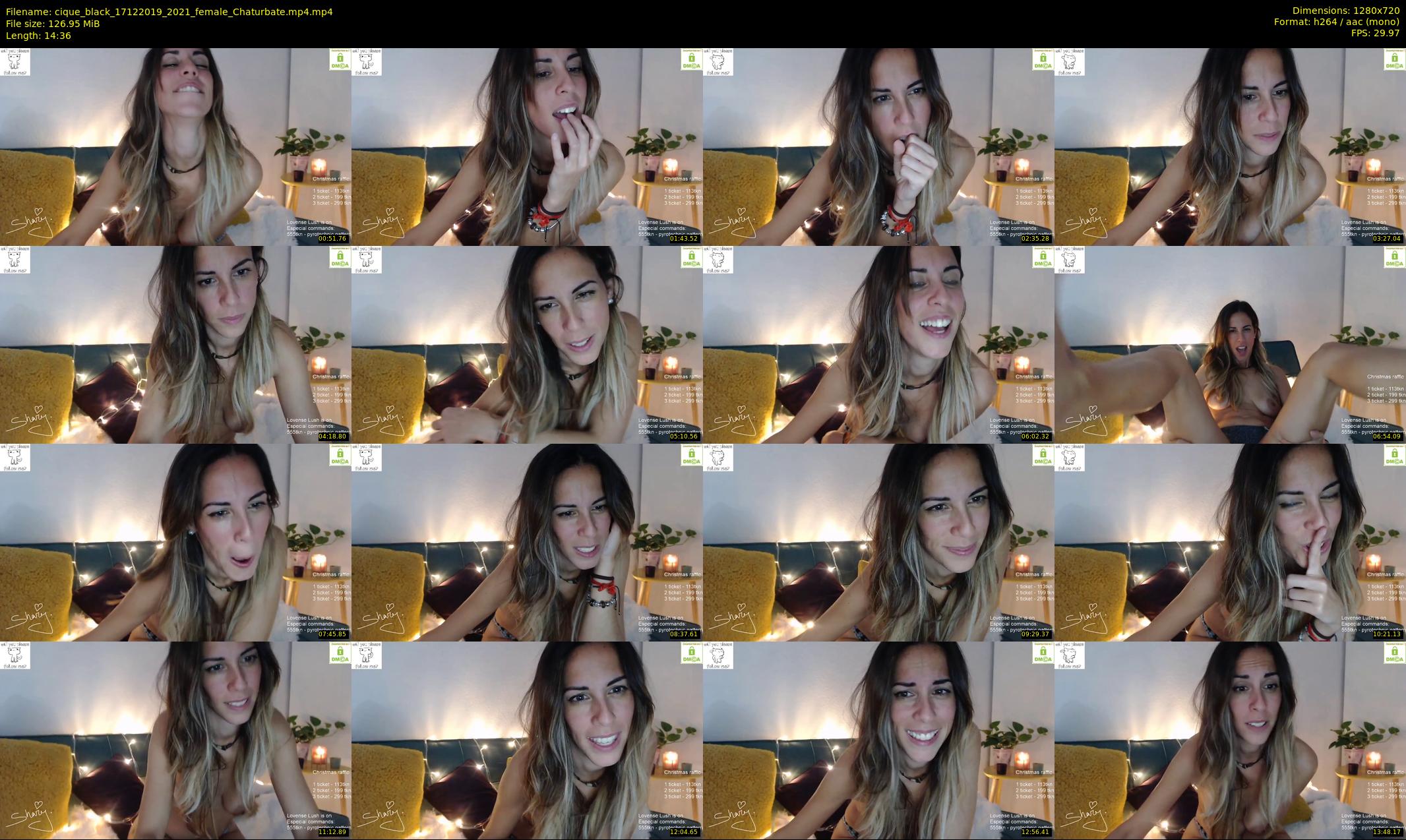cique_black — 15 minute Chaturbate female cam show recording, 720p, Dec 17, 2019
