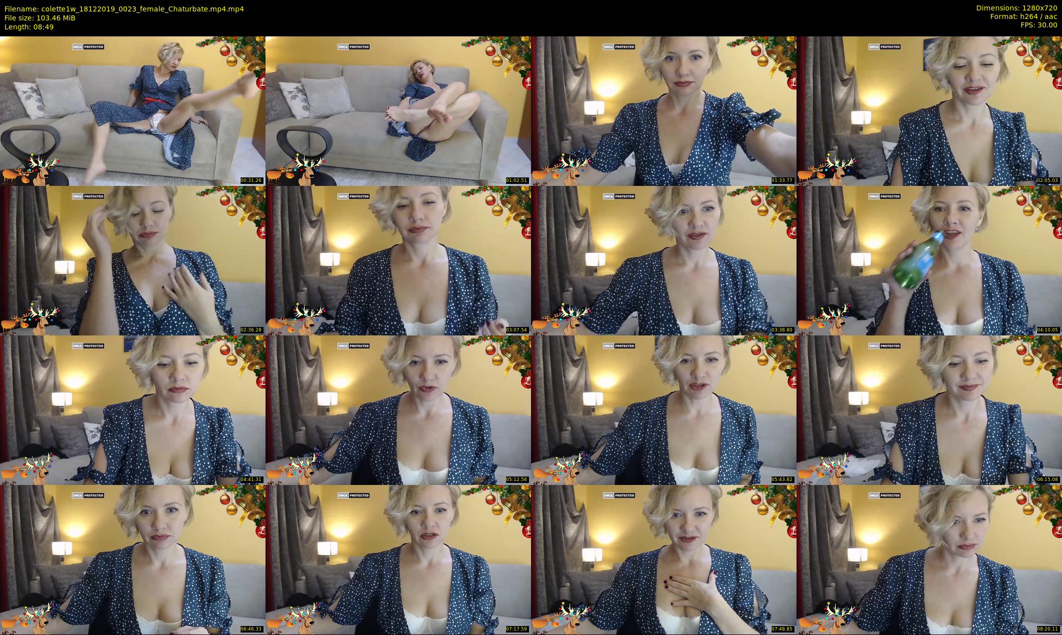 colette1w — 9 minute Chaturbate female cam show recording, 720p, Dec 18, 2019