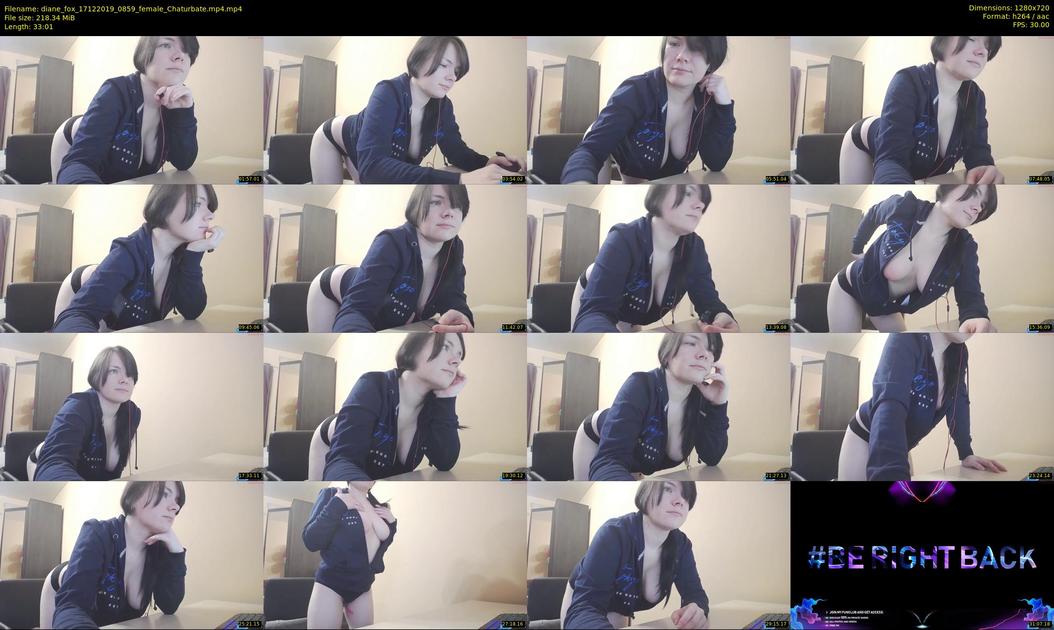 diane_fox — 34 minute Chaturbate female cam show recording, 720p, Dec 17, 2019