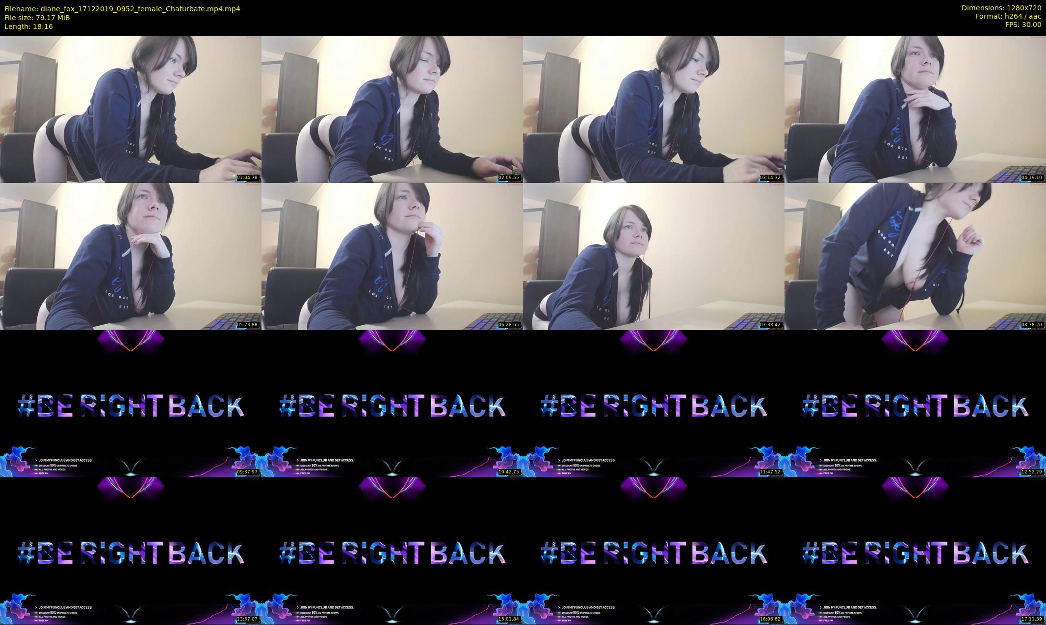 diane_fox — 19 minute Chaturbate female cam show recording, 720p, Dec 17, 2019