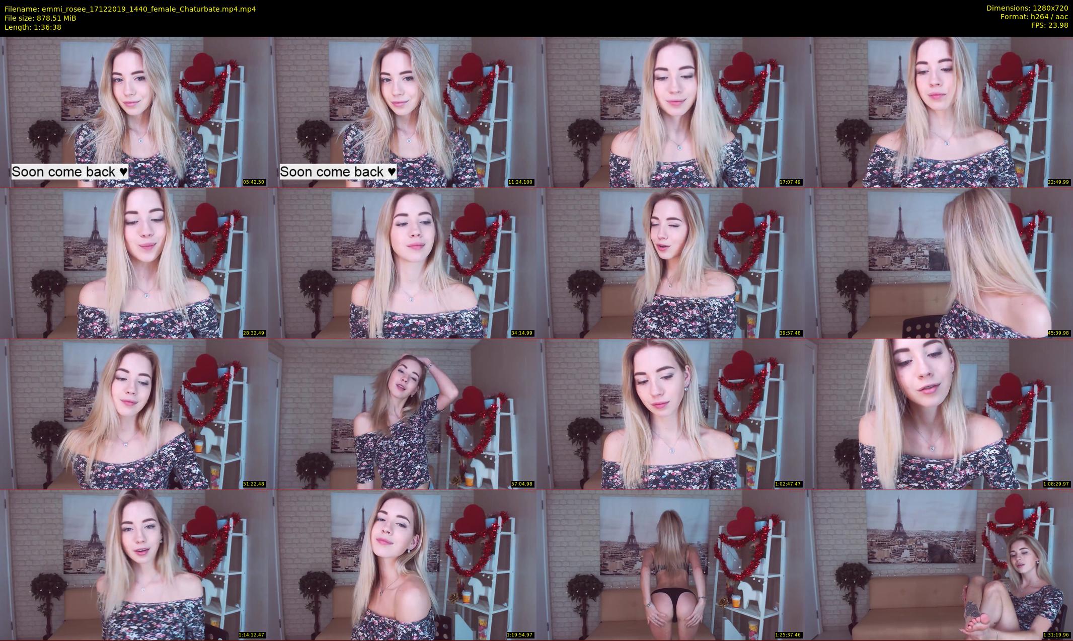 emmi_rosee — 97 minute Chaturbate female cam show recording, 720p, Dec 17, 2019