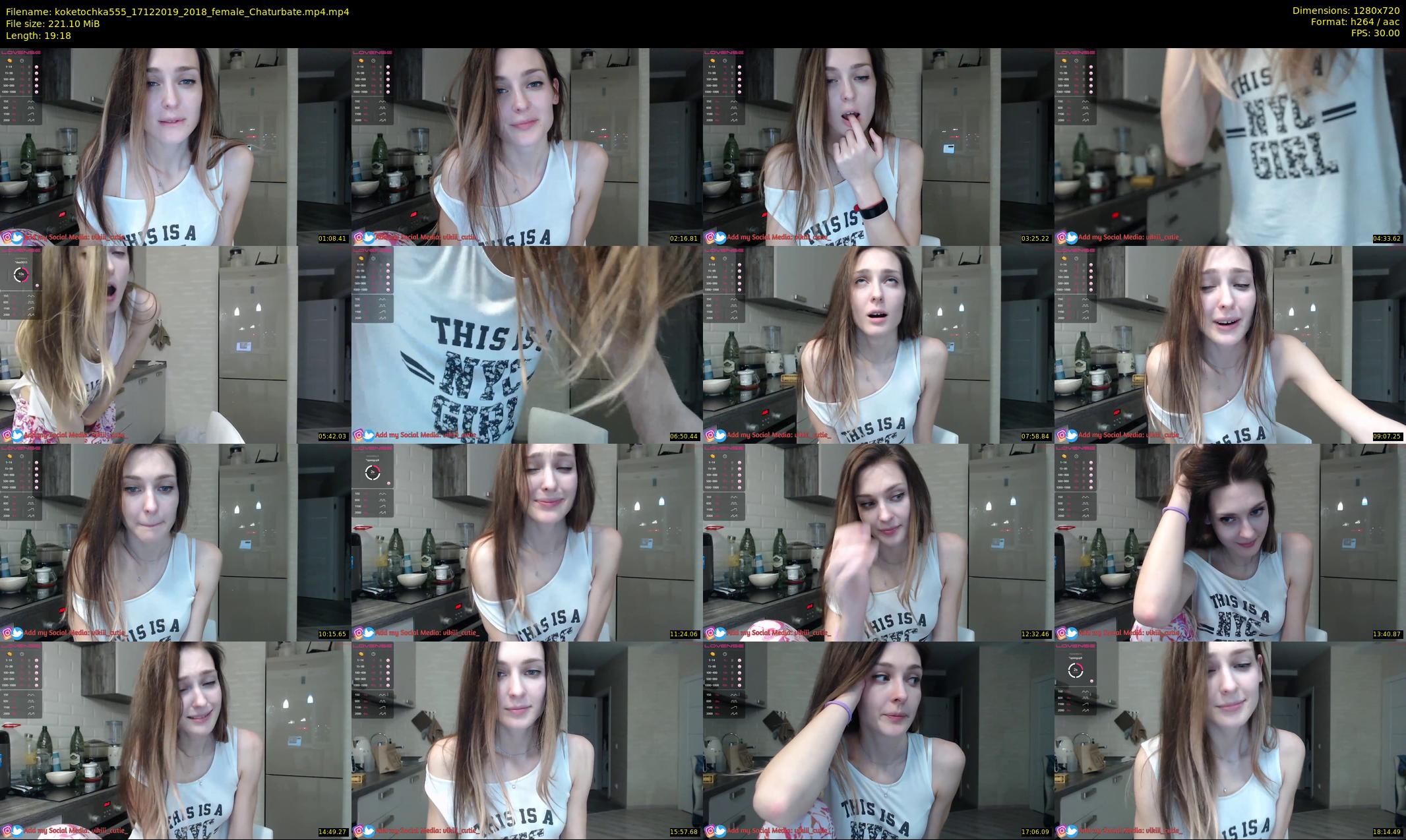 koketochka555 — 20 minute Chaturbate female cam show recording, 720p, Dec 17, 2019