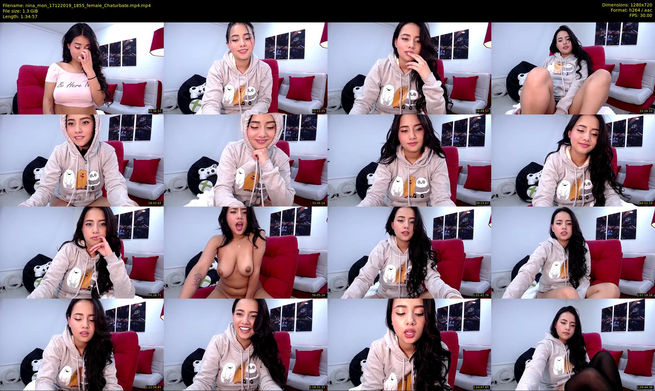 nina_mon — 95 minute Chaturbate female cam show recording, 720p, Dec 17, 2019