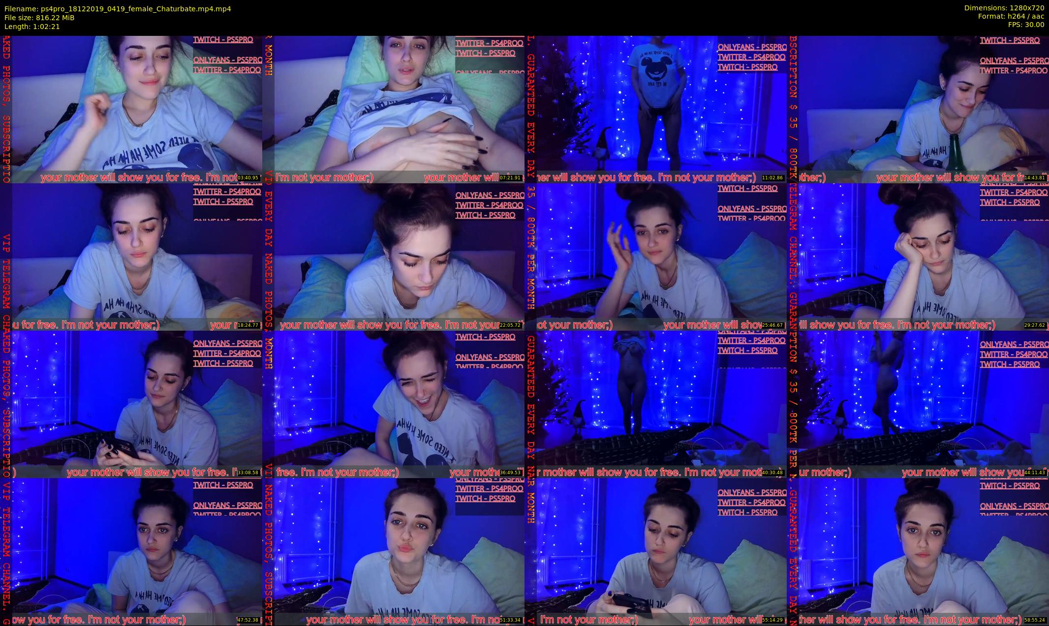 ps4pro — 63 minute Chaturbate female cam show recording, 720p, Dec 18, 2019