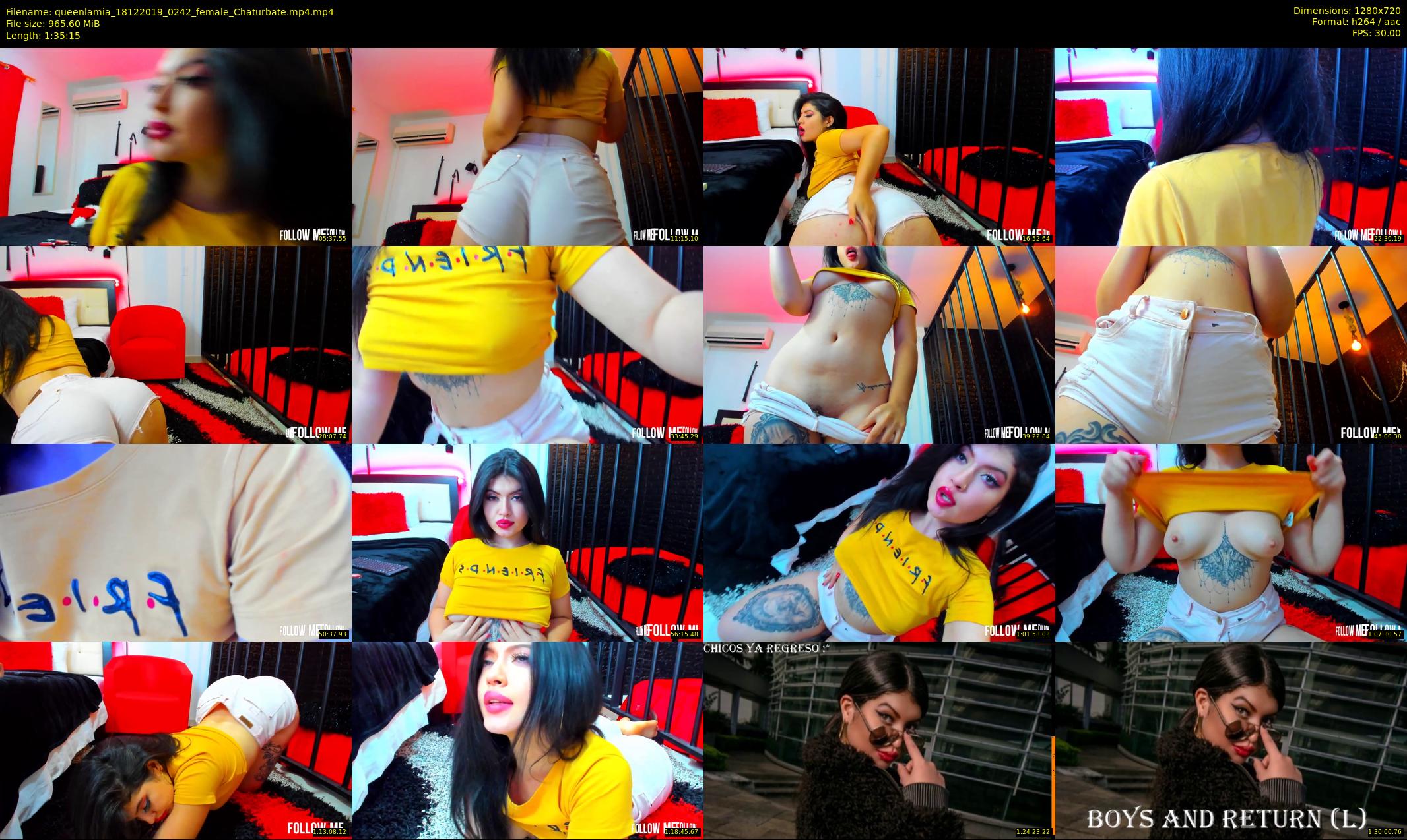 queenlamia — 96 minute Chaturbate female cam show recording, 720p, Dec 18, 2019