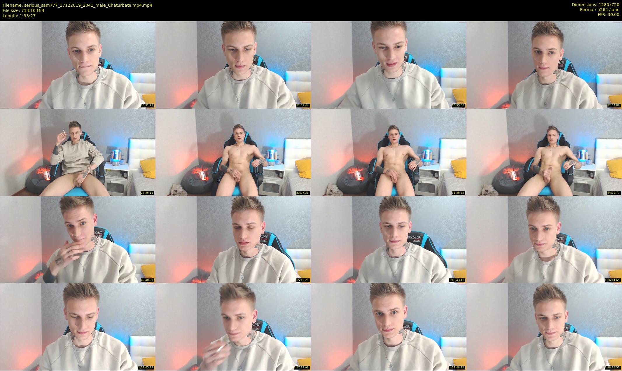 serious_sam777 — 94 minute Chaturbate male cam show recording, 720p, Dec 17, 2019