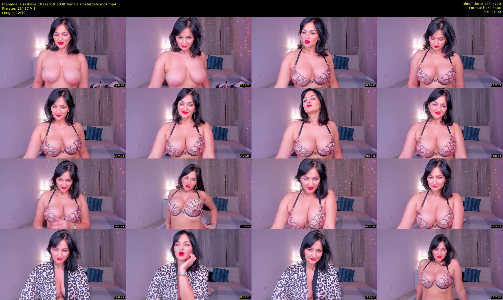 aizashake — 13 minute Chaturbate female cam show recording, 720p, Dec 18, 2019
