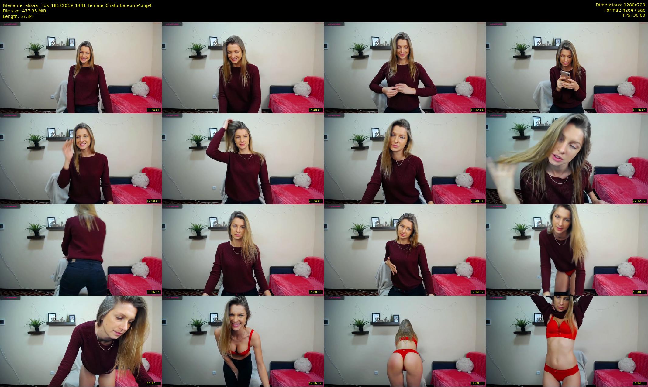 alisaa__fox — 58 minute Chaturbate female cam show recording, 720p, Dec 18, 2019