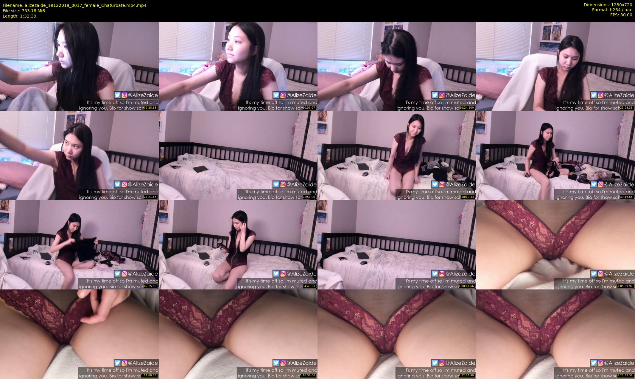 alizezaide — 93 minute Chaturbate female cam show recording, 720p, Dec 19, 2019