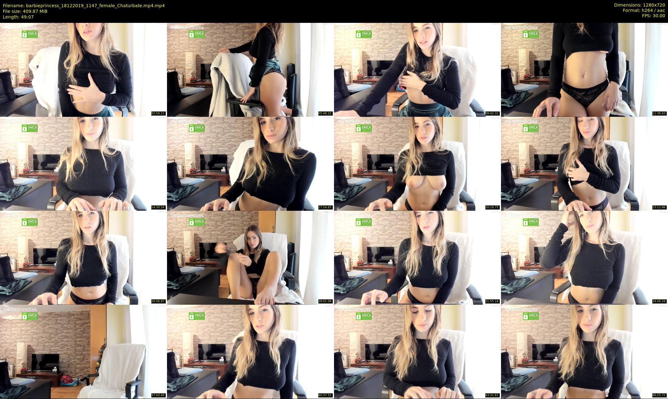 barbieprincess — 50 minute Chaturbate female cam show recording, 720p, Dec 18, 2019
