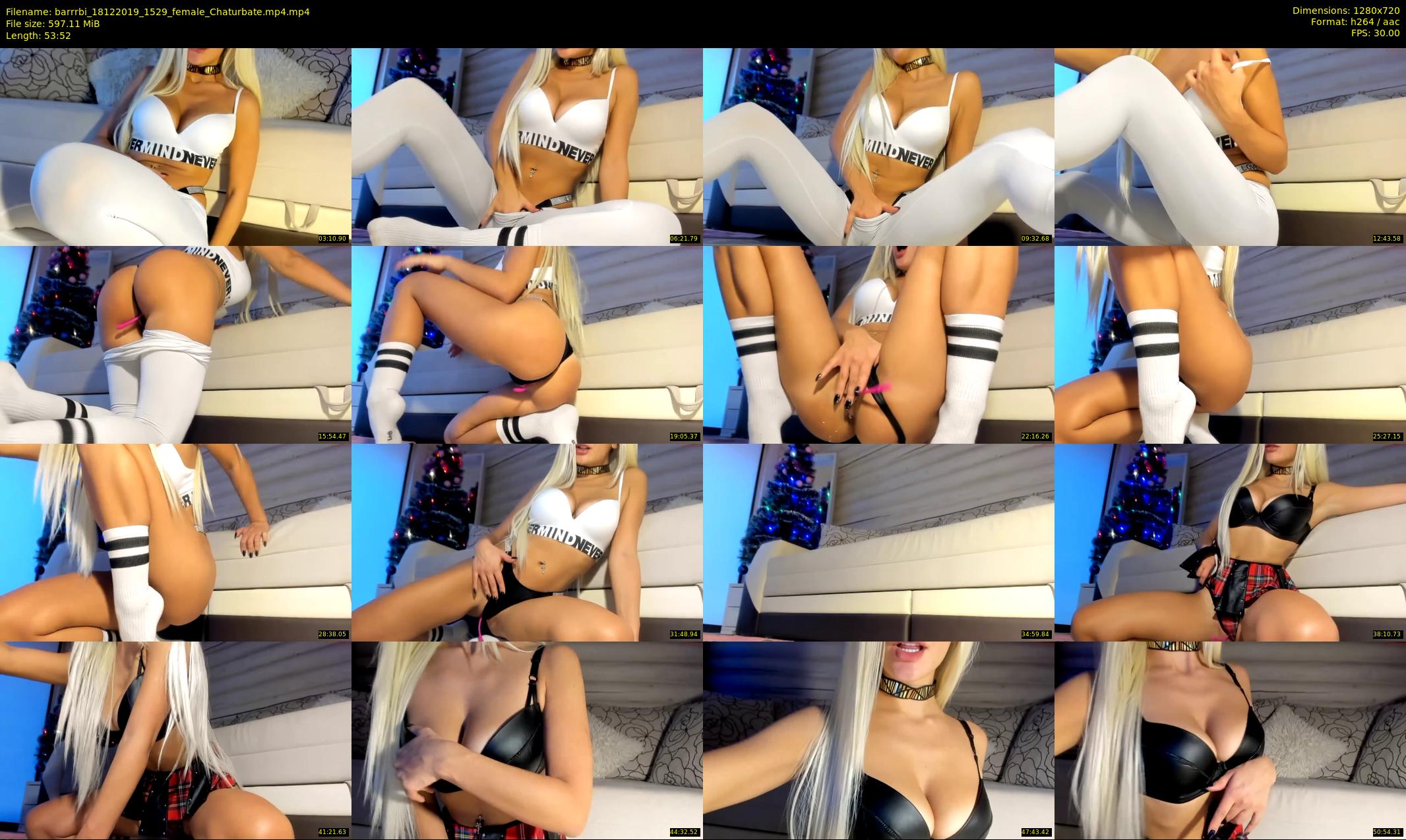 barrrbi — 54 minute Chaturbate female cam show recording, 720p, Dec 18, 2019