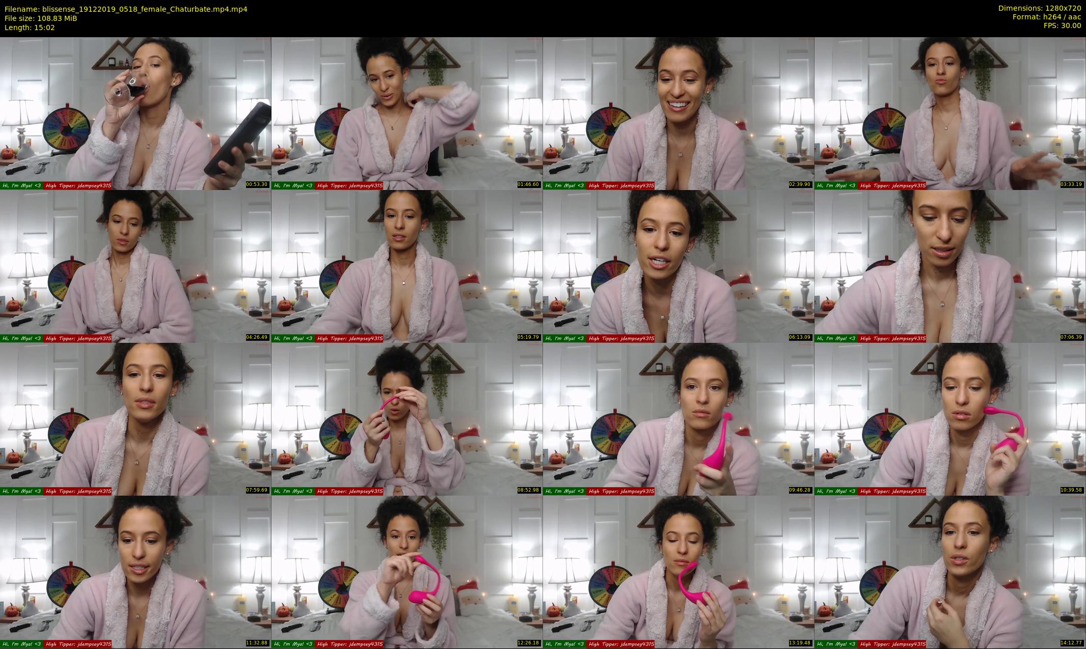 blissense — 16 minute Chaturbate female cam show recording, 720p, Dec 19, 2019