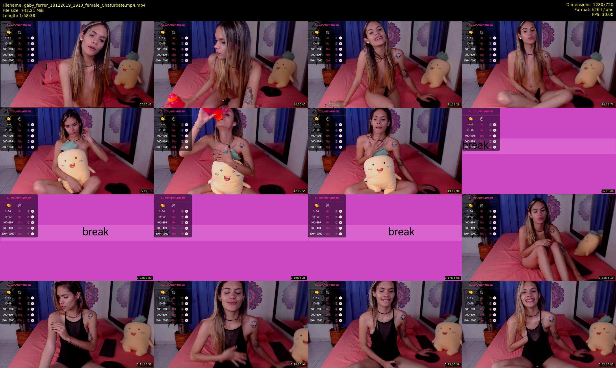 gaby_ferrer — 119 minute Chaturbate female cam show recording, 720p, Dec 18, 2019