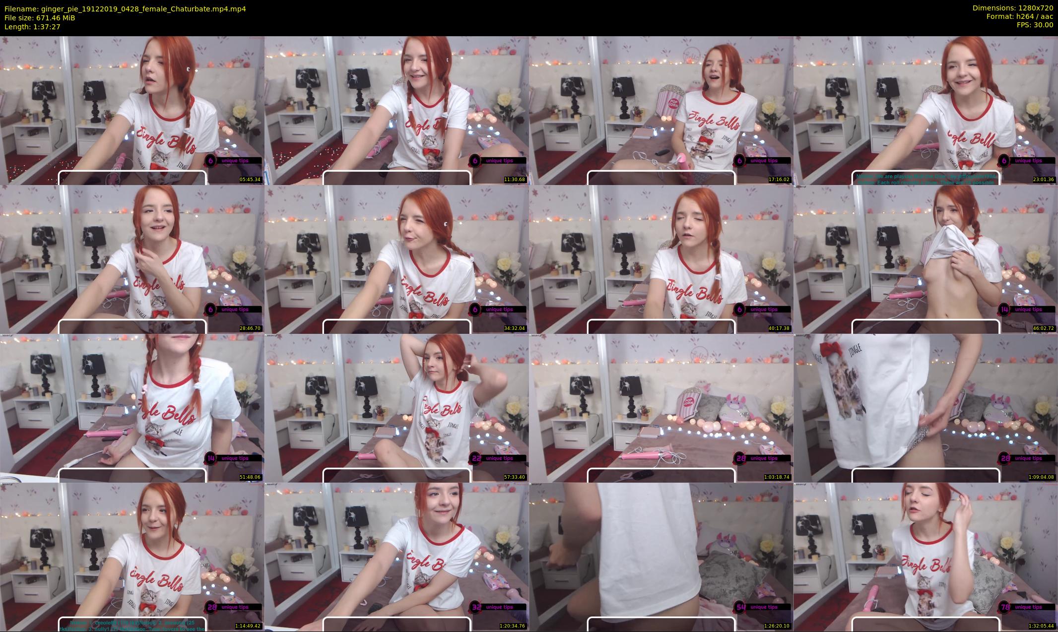 ginger_pie — 98 minute Chaturbate female cam show recording, 720p, Dec 19, 2019