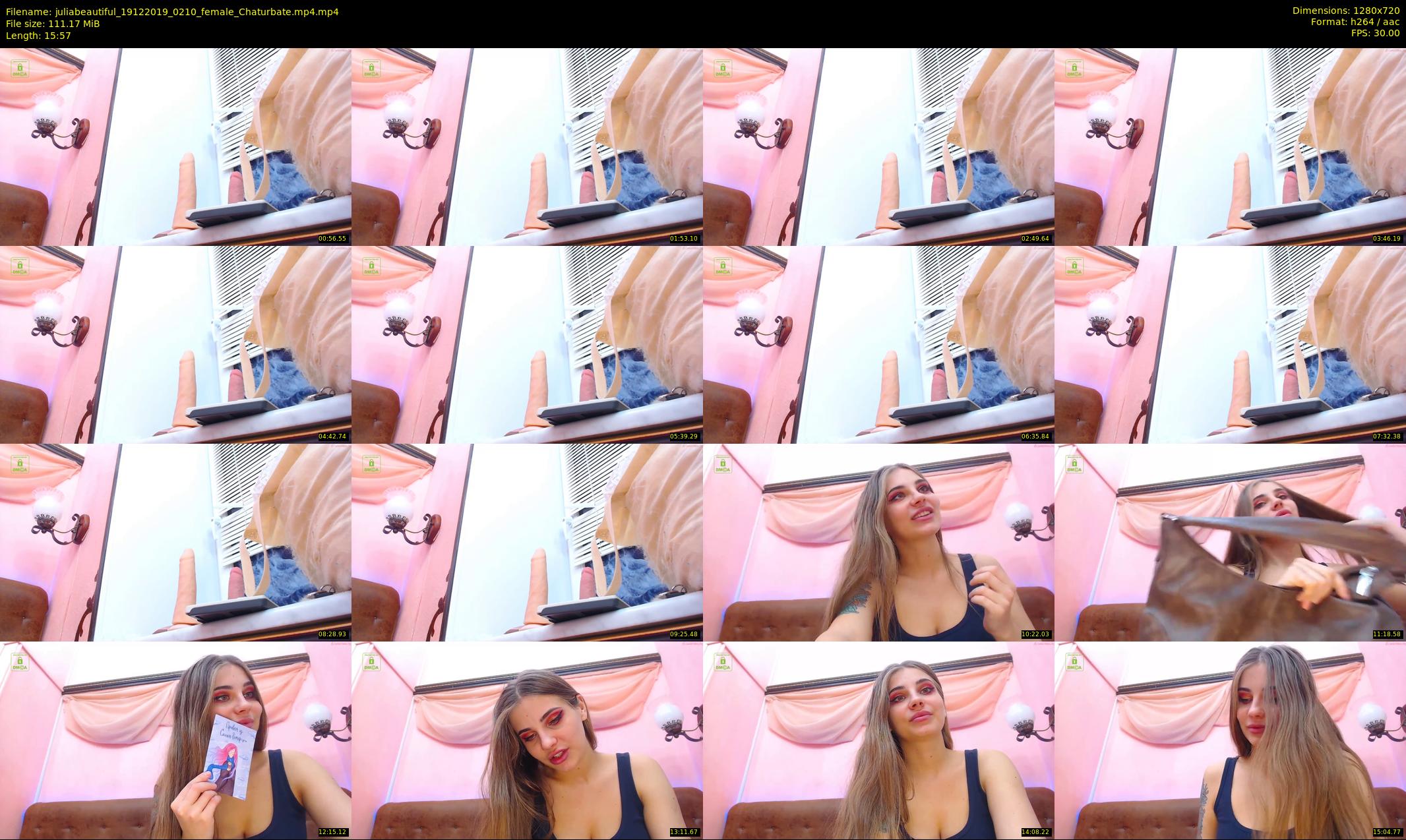 juliabeautiful — 16 minute Chaturbate female cam show recording, 720p, Dec 19, 2019