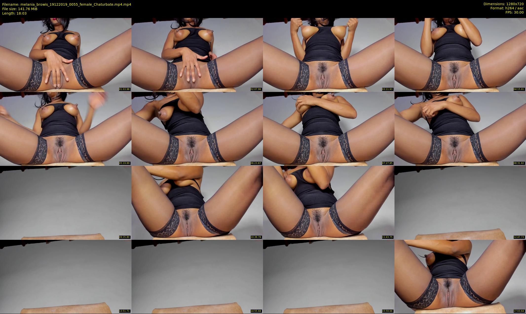 melania_browis — 19 minute Chaturbate female cam show recording, 720p, Dec 19, 2019