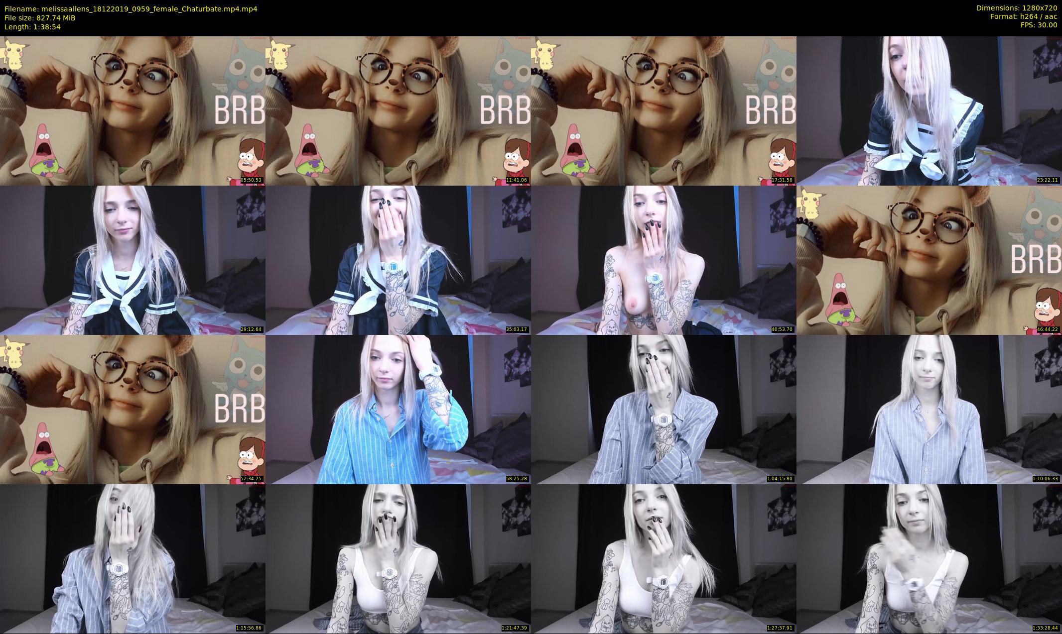 melissaallens — 99 minute Chaturbate female cam show recording, 720p, Dec 18, 2019