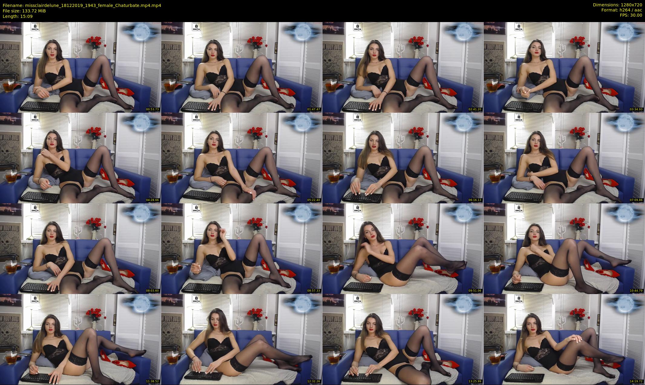missclairdelune — 16 minute Chaturbate female cam show recording, 720p, Dec 18, 2019