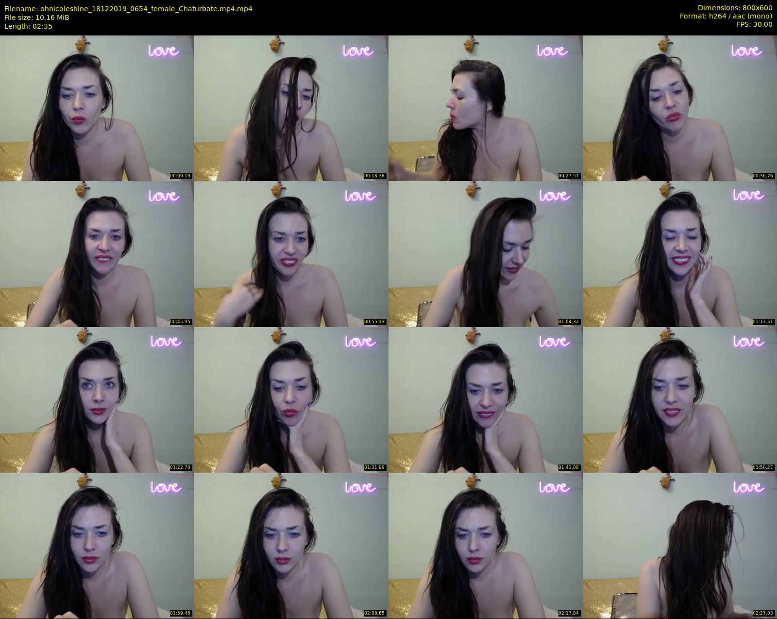 ohnicoleshine — 3 minute Chaturbate female cam show recording, 480p, Dec 18, 2019
