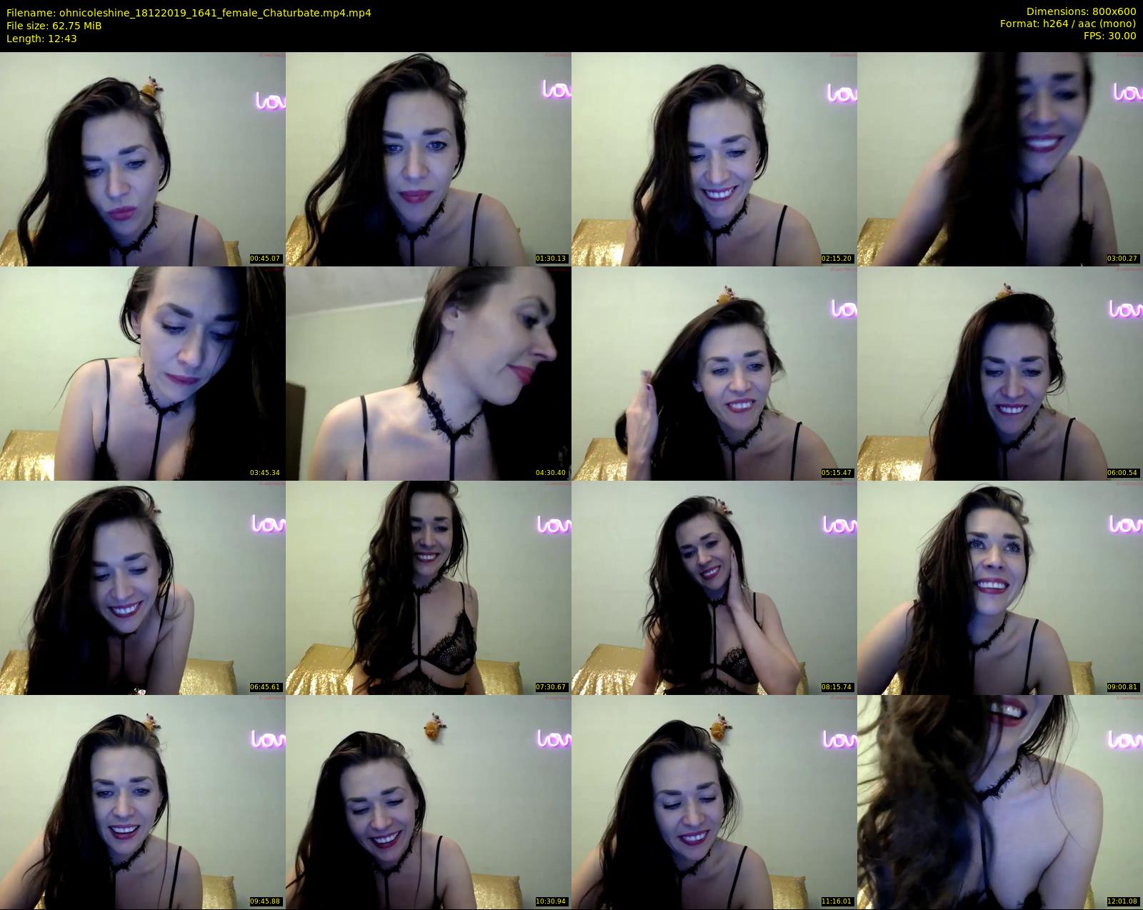 ohnicoleshine — 13 minute Chaturbate female cam show recording, 480p, Dec 18, 2019