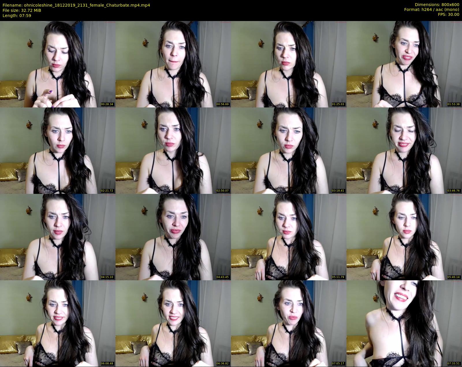 ohnicoleshine — 8 minute Chaturbate female cam show recording, 480p, Dec 18, 2019