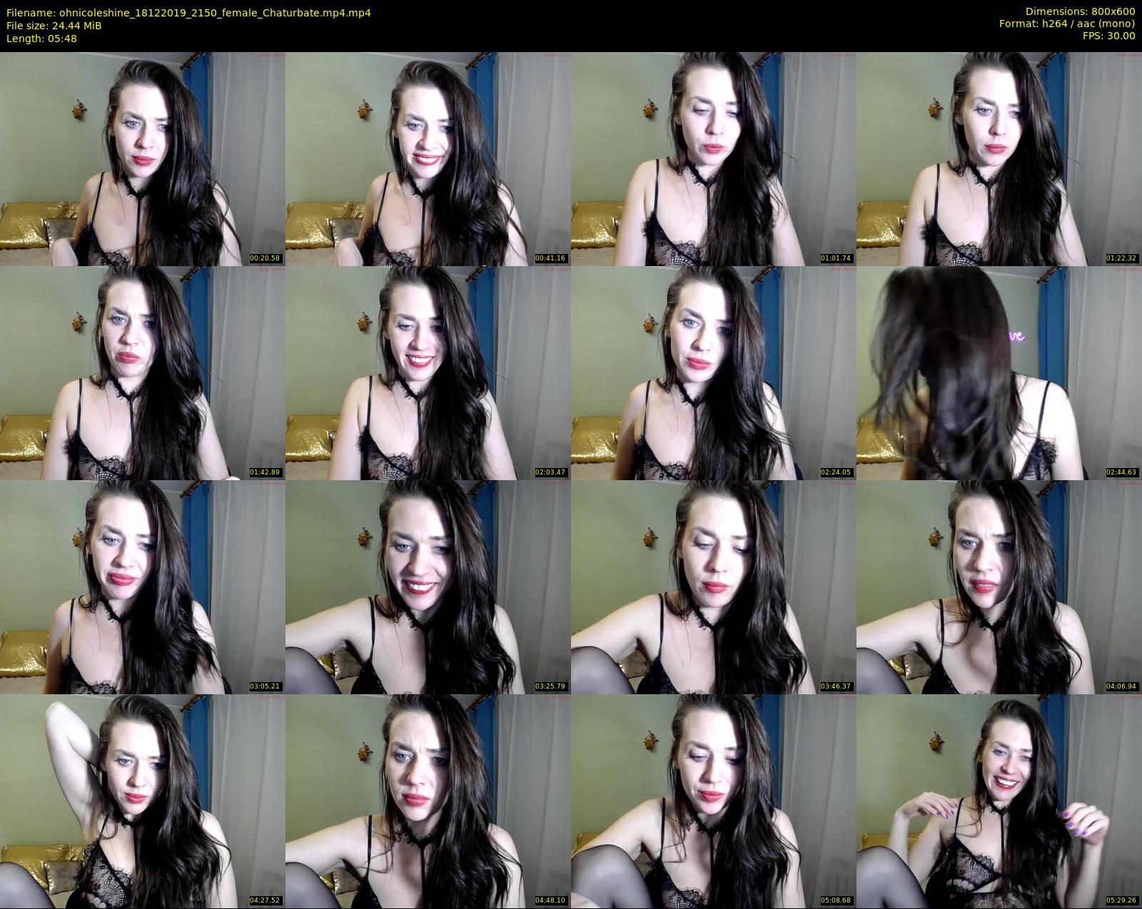 ohnicoleshine — 6 minute Chaturbate female cam show recording, 480p, Dec 18, 2019