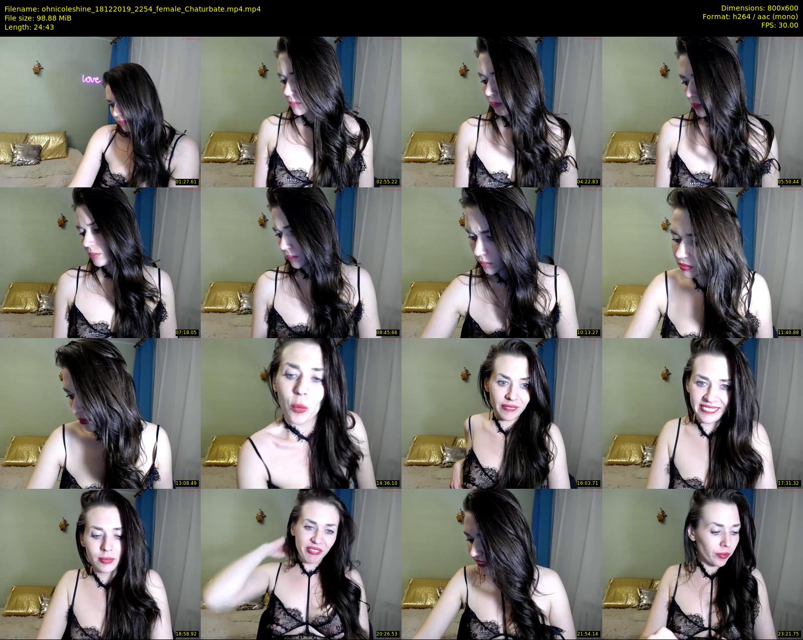 ohnicoleshine — 25 minute Chaturbate female cam show recording, 480p, Dec 18, 2019