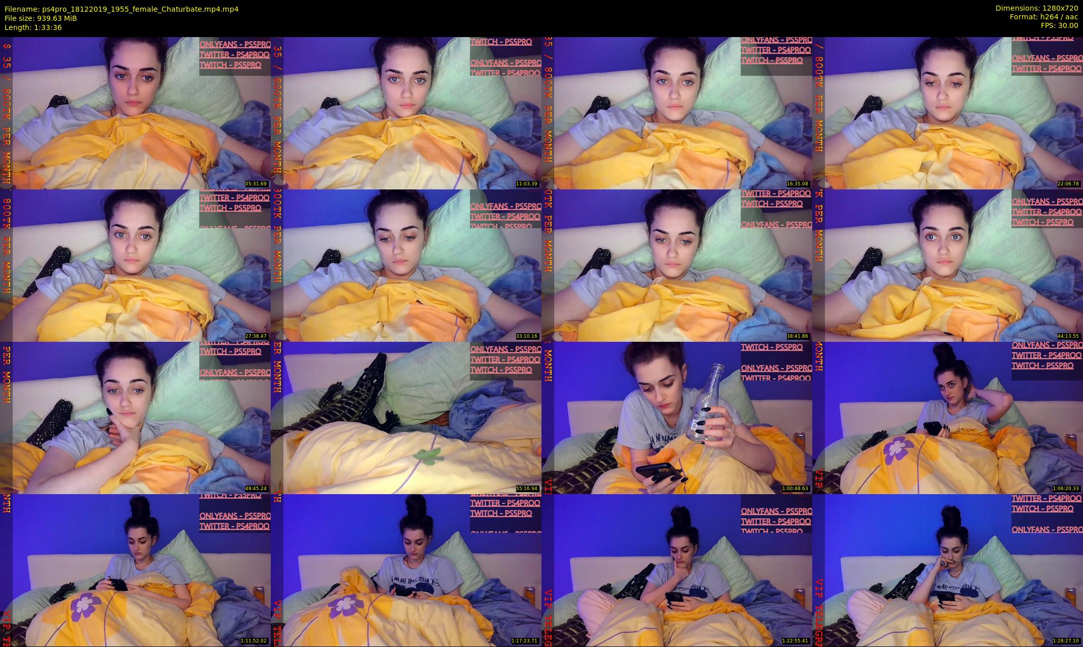 ps4pro — 94 minute Chaturbate female cam show recording, 720p, Dec 18, 2019