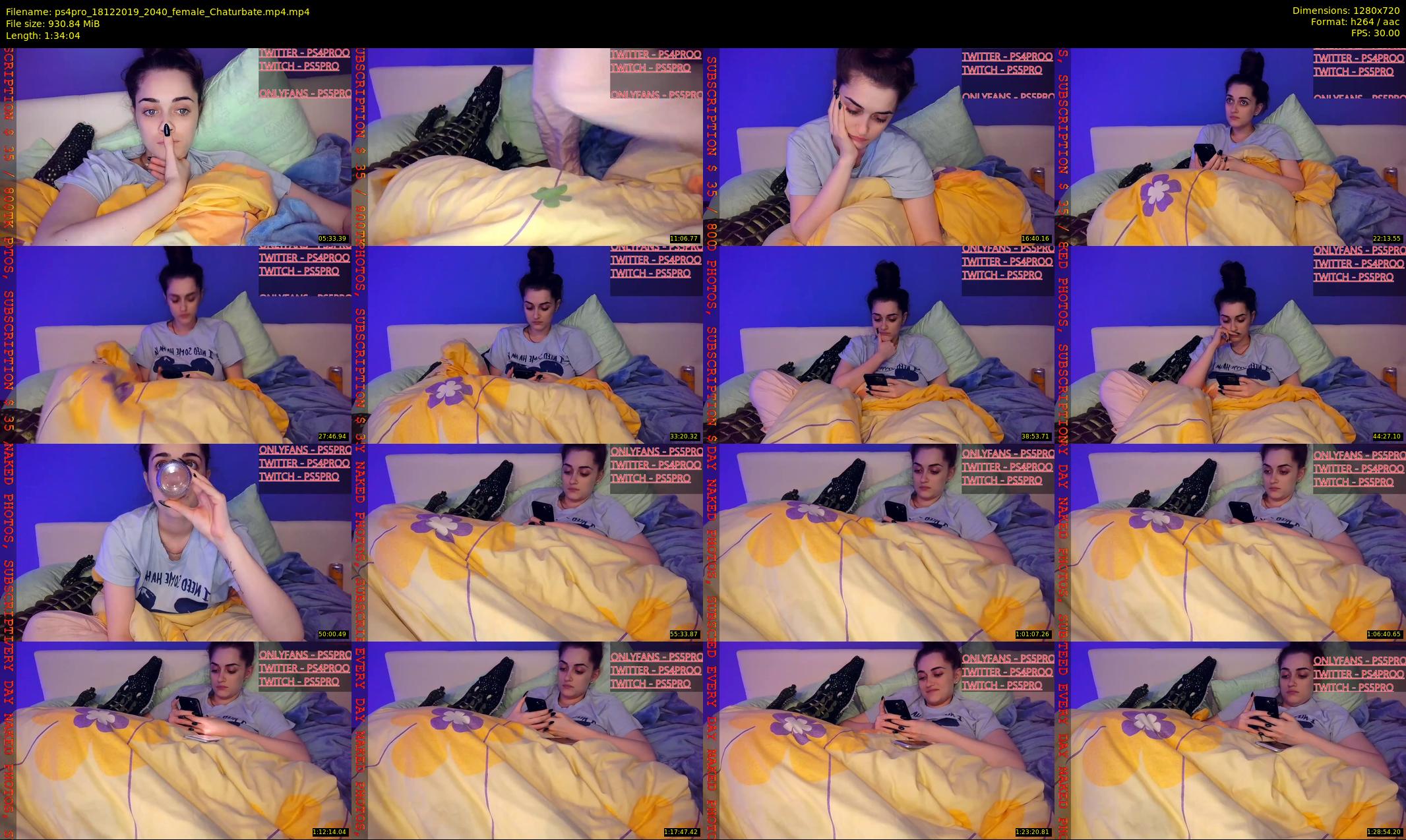 ps4pro — 95 minute Chaturbate female cam show recording, 720p, Dec 18, 2019