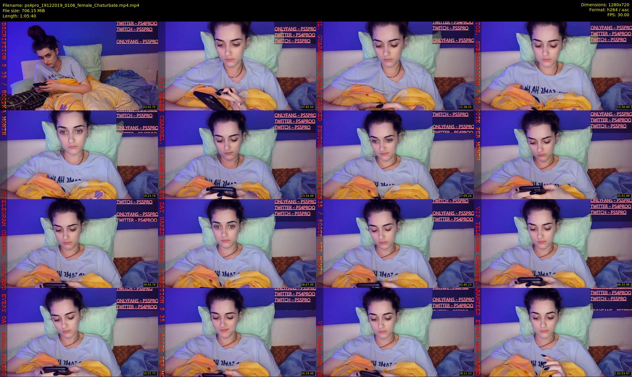ps4pro — 66 minute Chaturbate female cam show recording, 720p, Dec 19, 2019