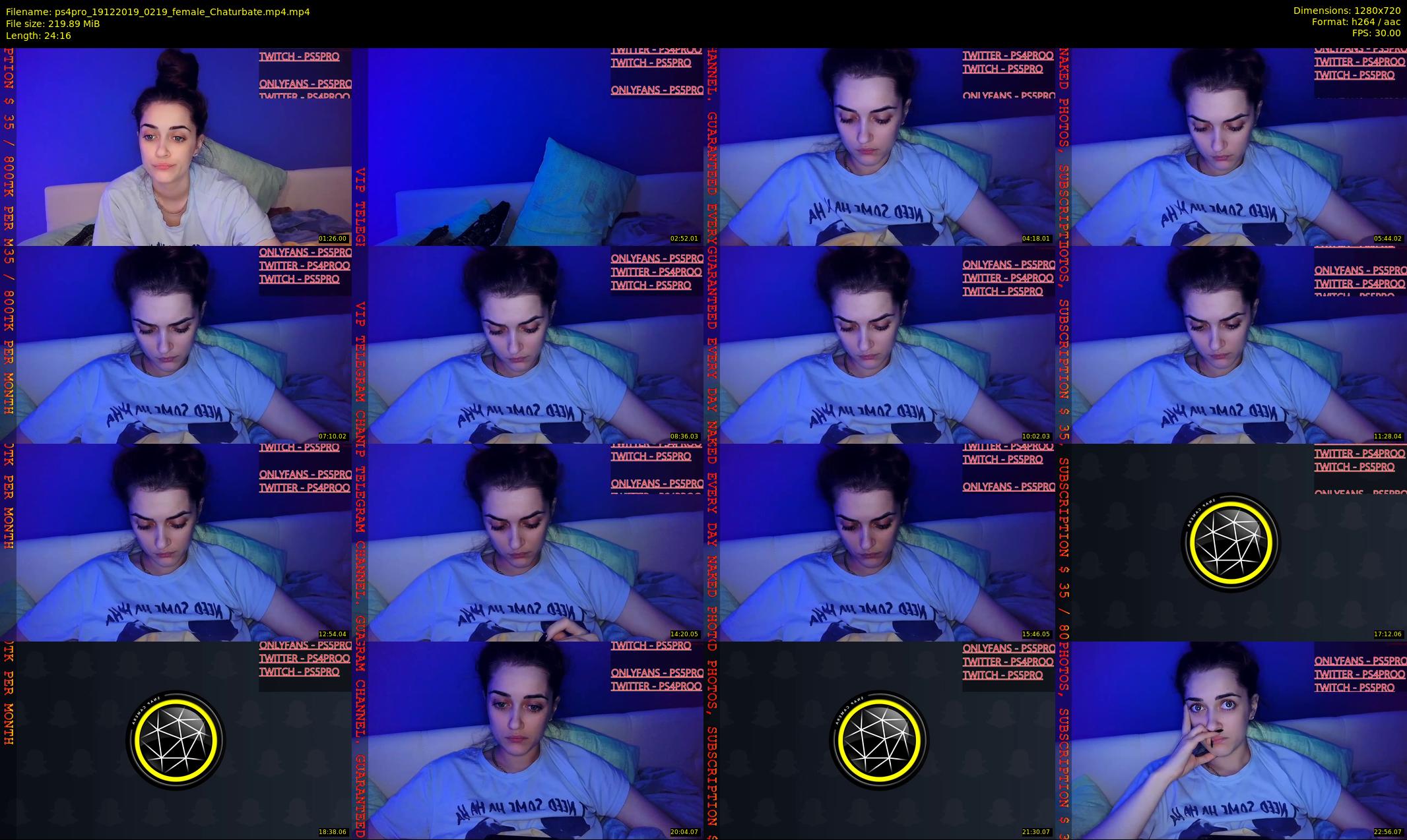 ps4pro — 25 minute Chaturbate female cam show recording, 720p, Dec 19, 2019