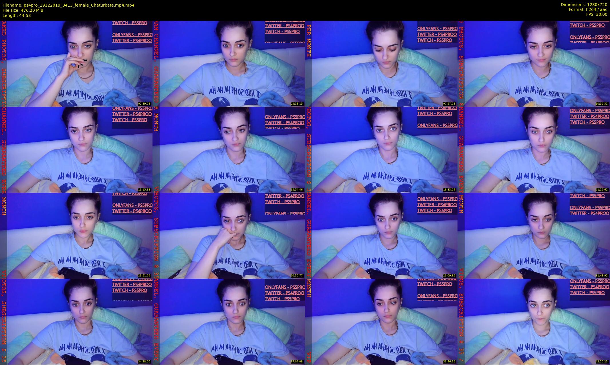 ps4pro — 45 minute Chaturbate female cam show recording, 720p, Dec 19, 2019