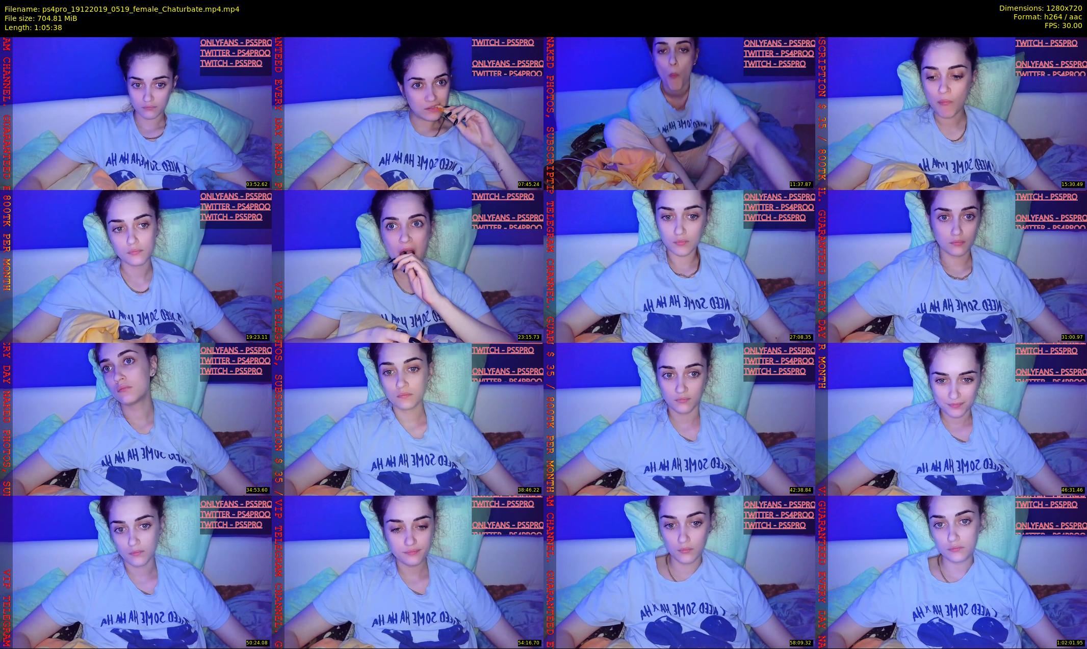 ps4pro — 66 minute Chaturbate female cam show recording, 720p, Dec 19, 2019