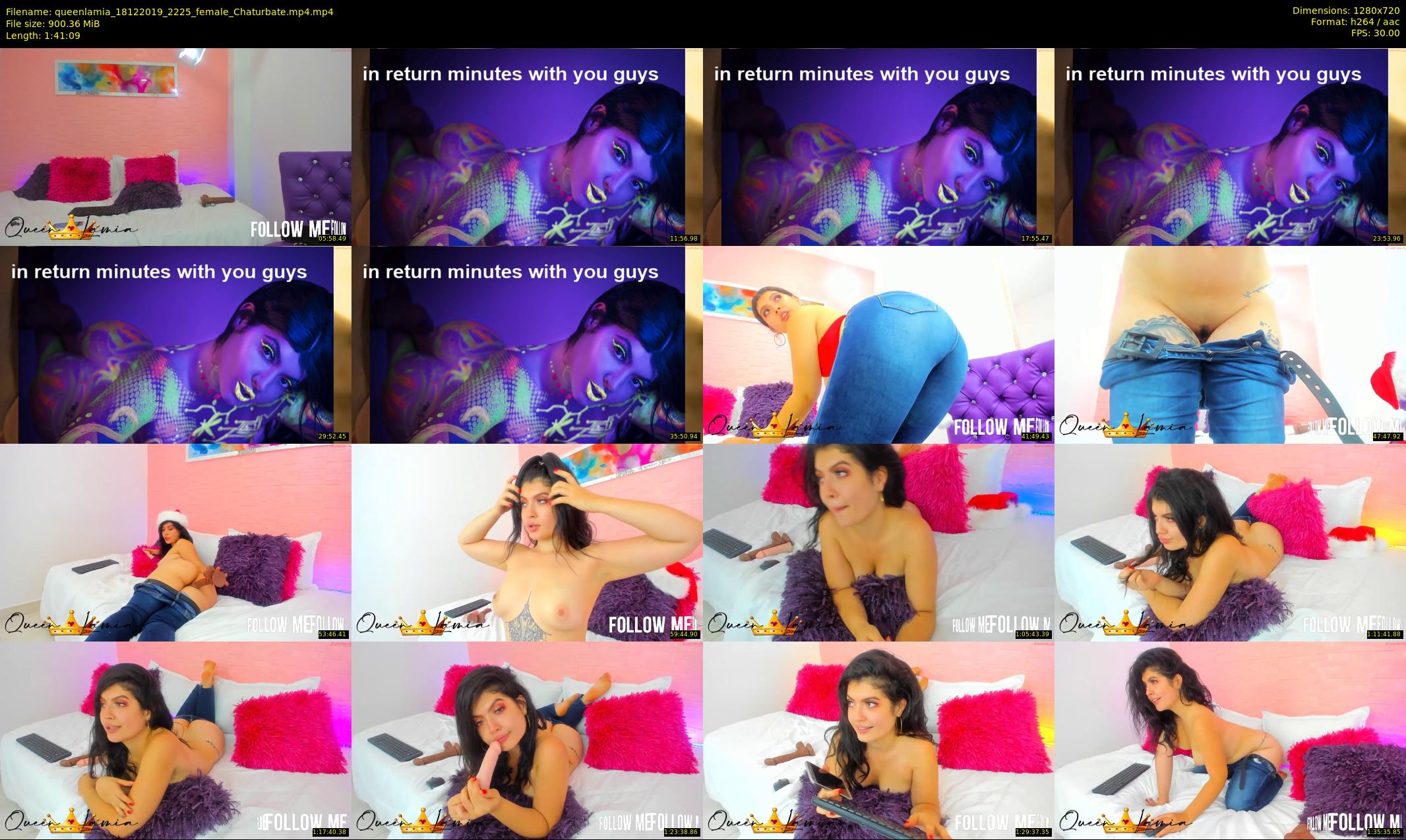 queenlamia — 102 minute Chaturbate female cam show recording, 720p, Dec 18, 2019